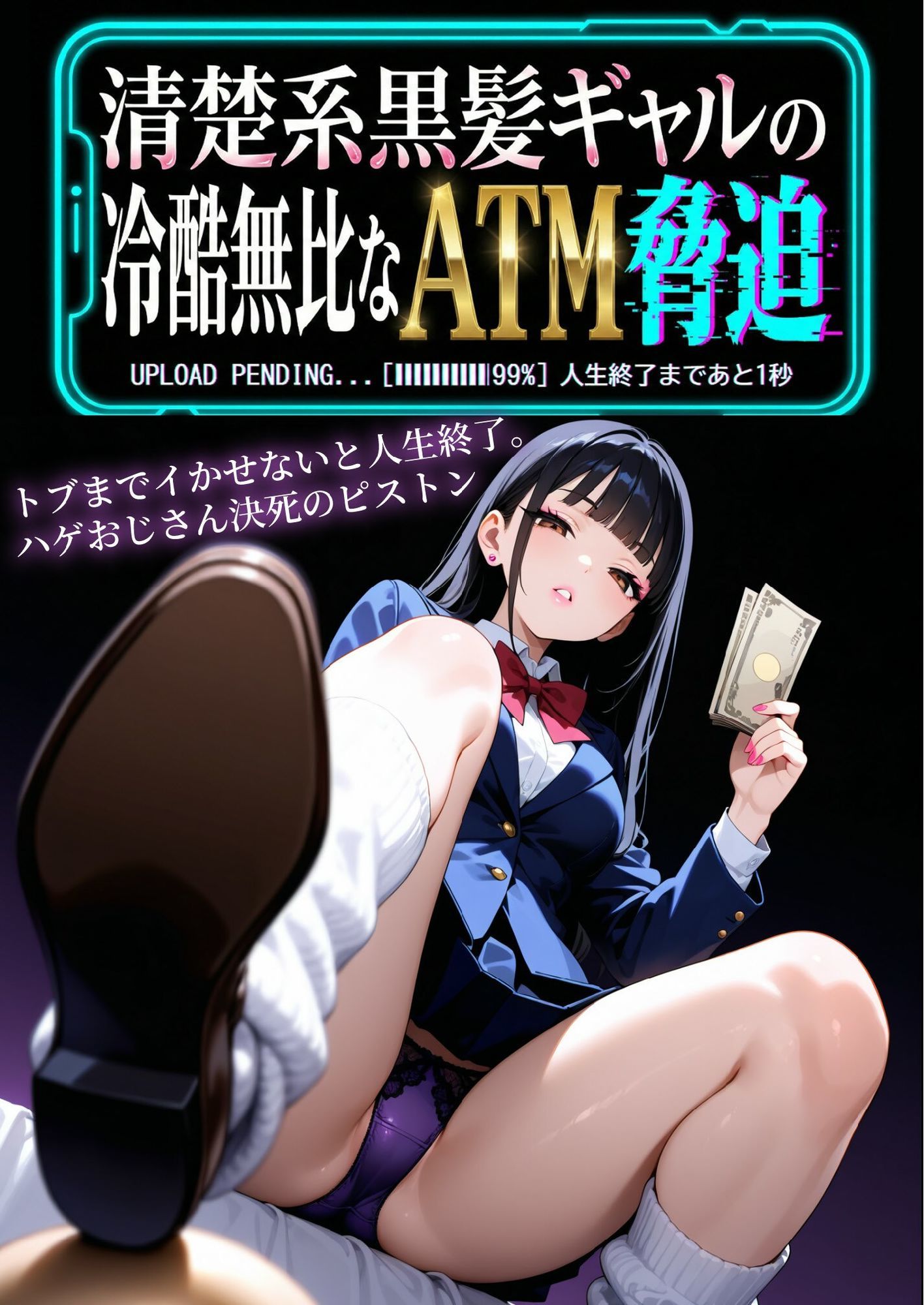 清楚系黒髪ギャルの冷酷無比なATM脅迫 画像1