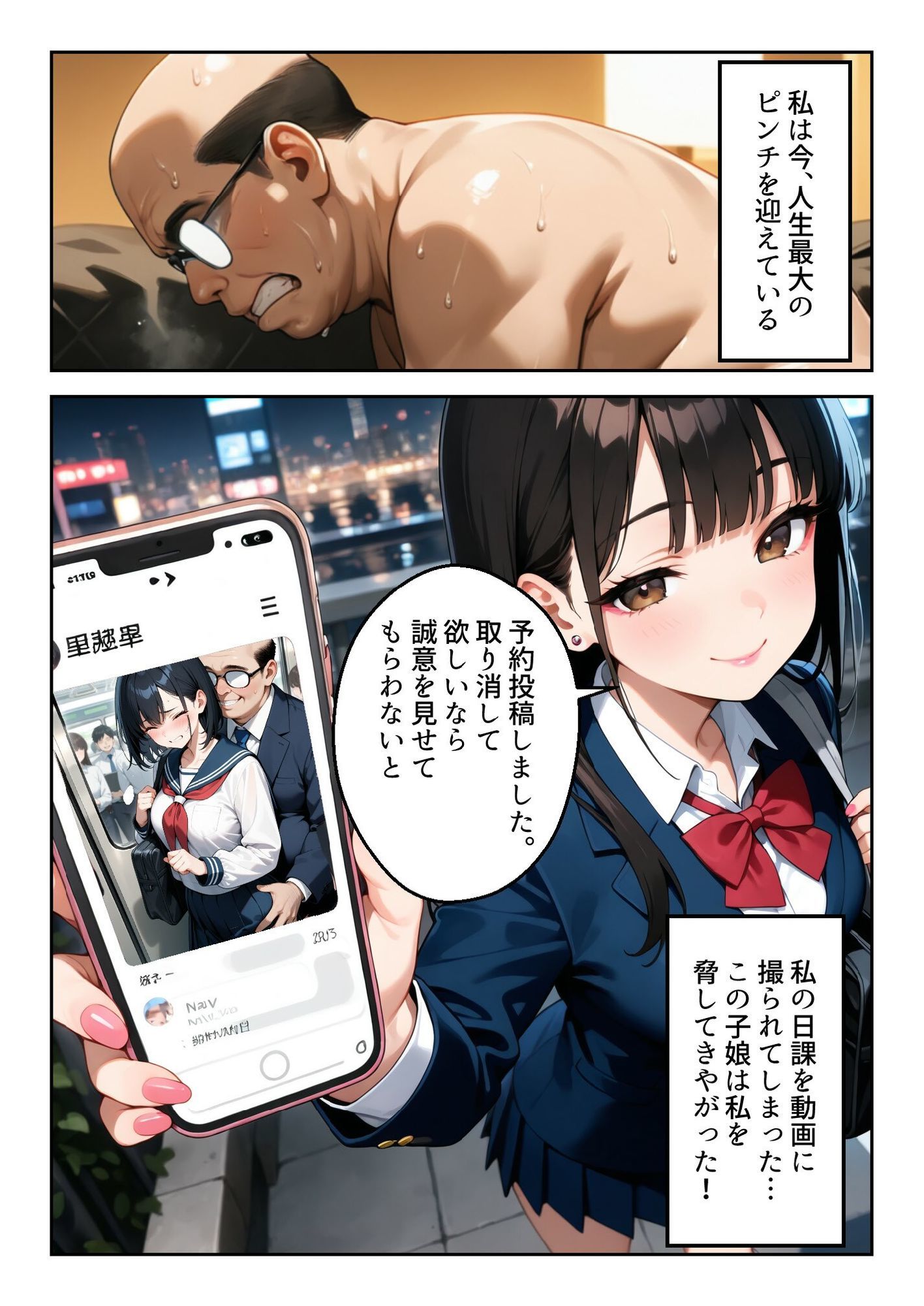 清楚系黒髪ギャルの冷酷無比なATM脅迫 画像2