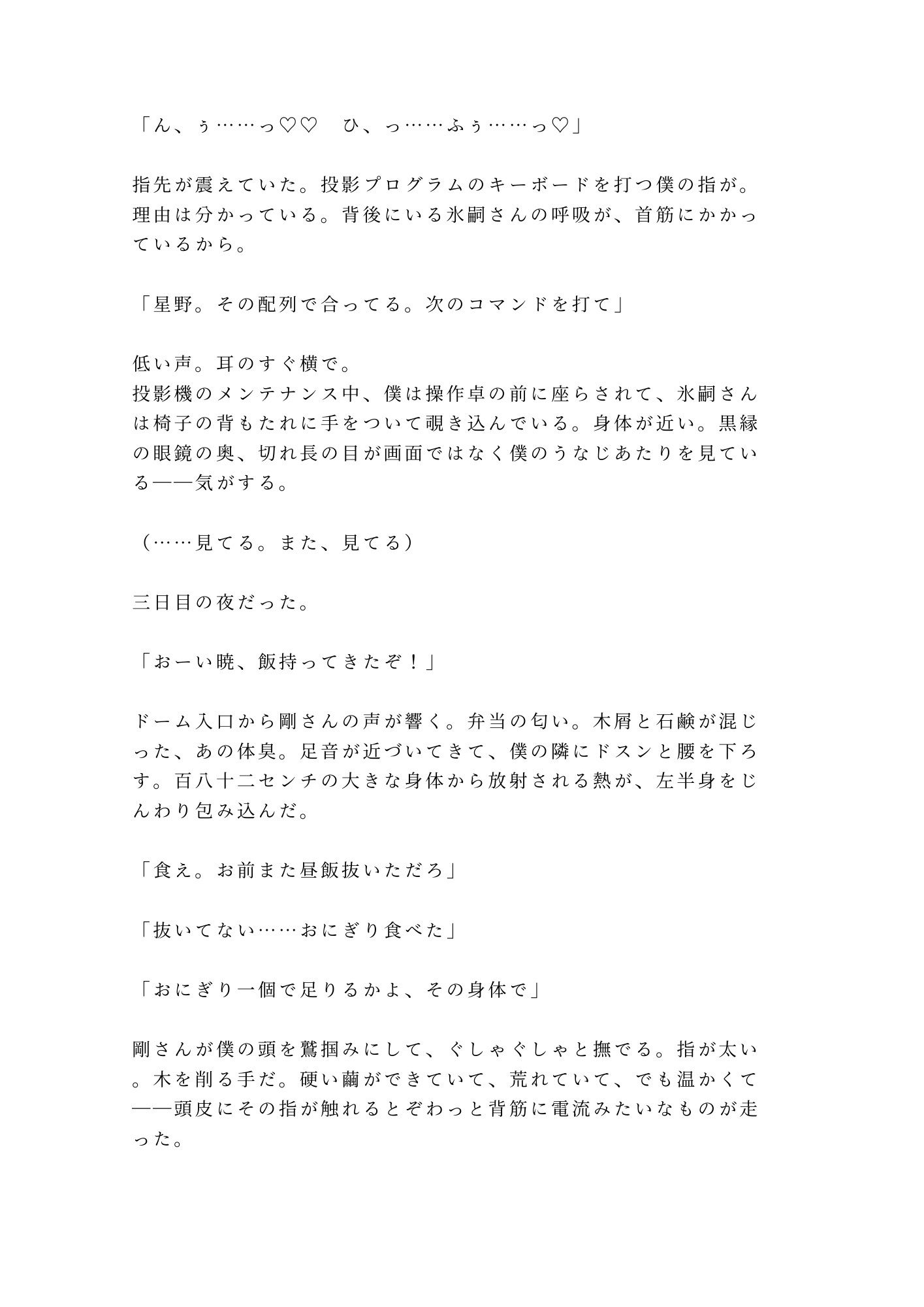 終末プラネタリウムで元ヤンの大工と無口な電気技師に星空の下で選ばせてもらえないカントボーイ 画像2