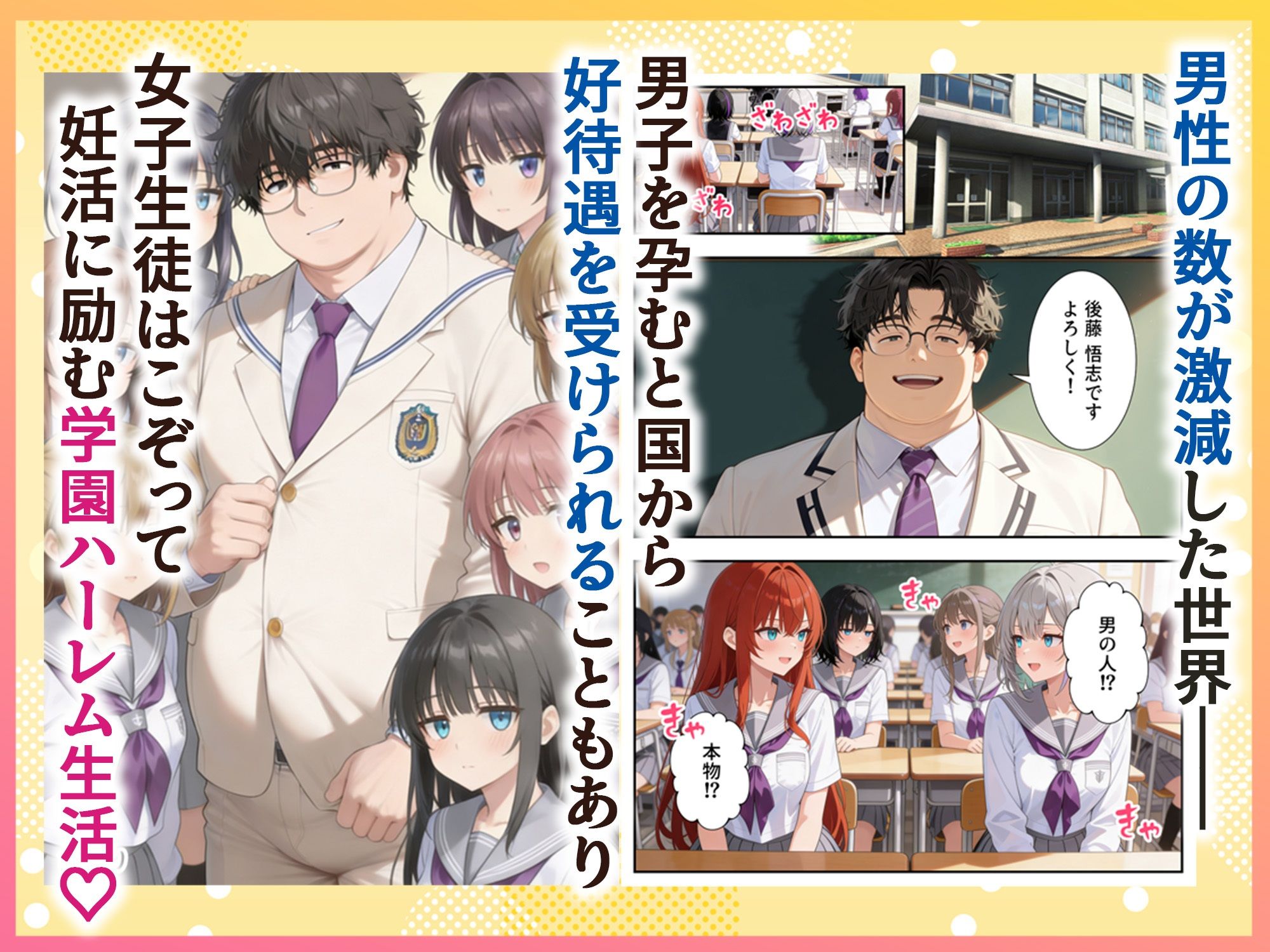 妊活ハーレム学園2 〜イケメンに全部奪われたけど転校したらまたデブス俺がチンポ王に！〜 画像1