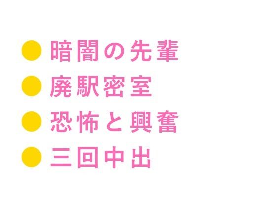 閉鎖された地下鉄廃駅で都市伝説マニアの先輩に暗闇に連れ込まれたカントボーイ...のタイトル画像