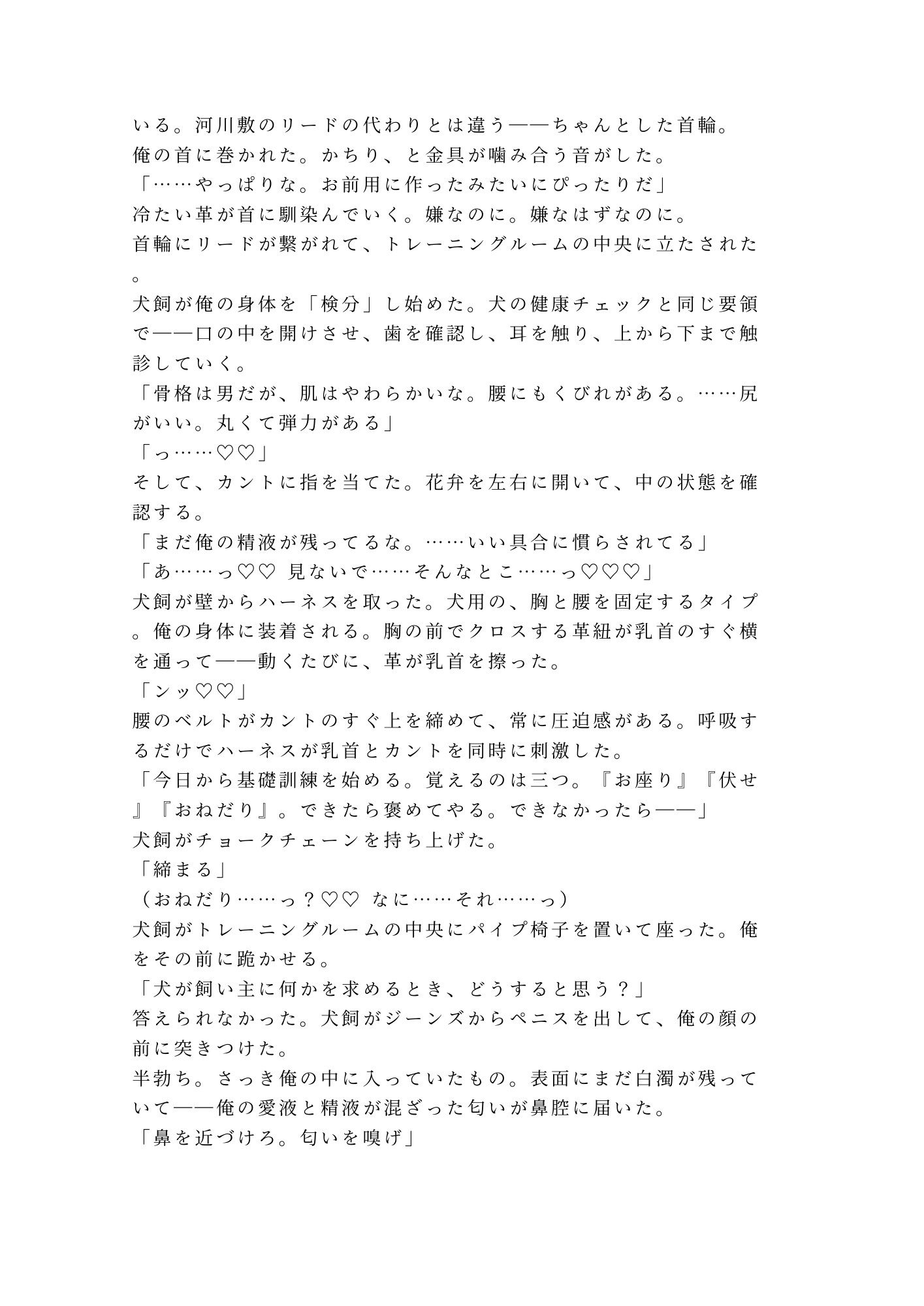 お座り――いい子だ  早朝の河川敷でドッグトレーナーに首輪を嵌められた散歩代行バイトのカントボーイが犬以下の躾で四回中出しされて雌犬に堕とされる話 画像8