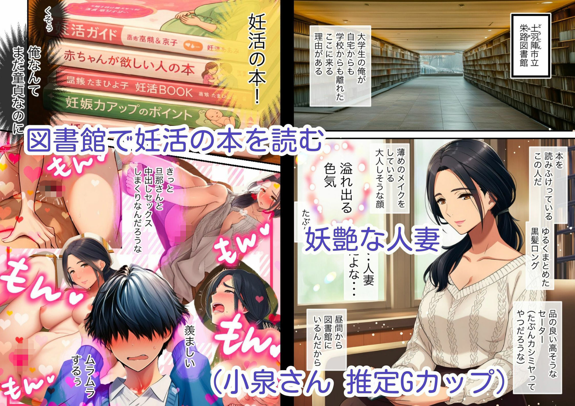 サンプル画像2:清楚なのに積極的な巨乳人妻、孕ませ希望の未亡人だった(絵師たか) [d_735573]