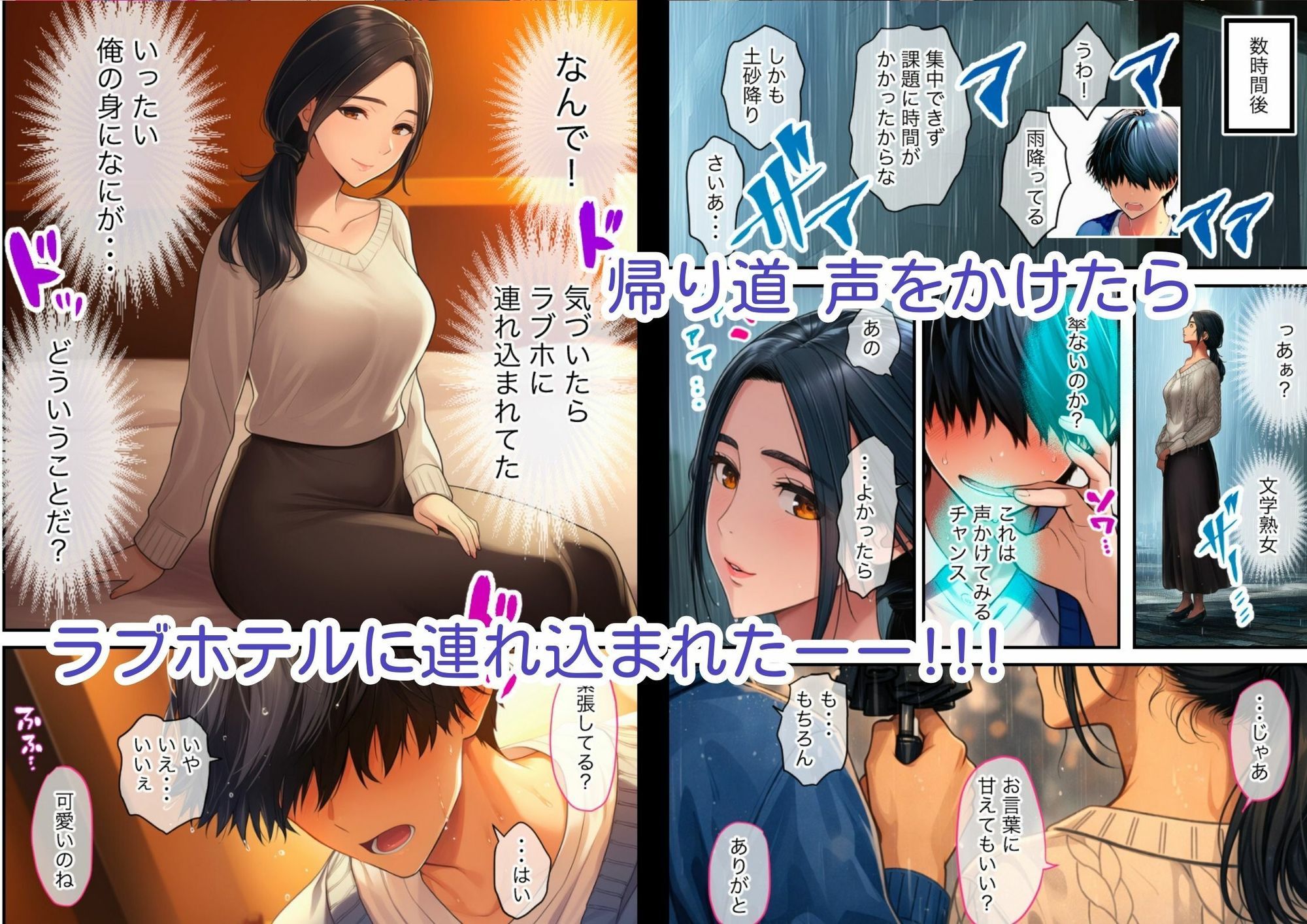 サンプル画像3:清楚なのに積極的な巨乳人妻、孕ませ希望の未亡人だった(絵師たか) [d_735573]