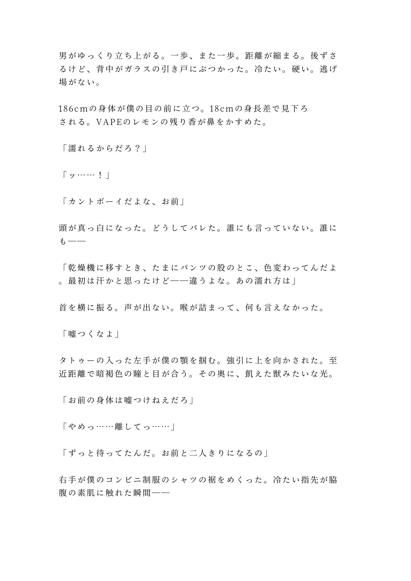 「お前、毎週この時間に来るよな」午前3時のコインランドリーで鍵をかけられパンツの染みからカントがバレた僕は洗濯機の振動で処女を散らされて朝まで五発中出しされた話 画像3