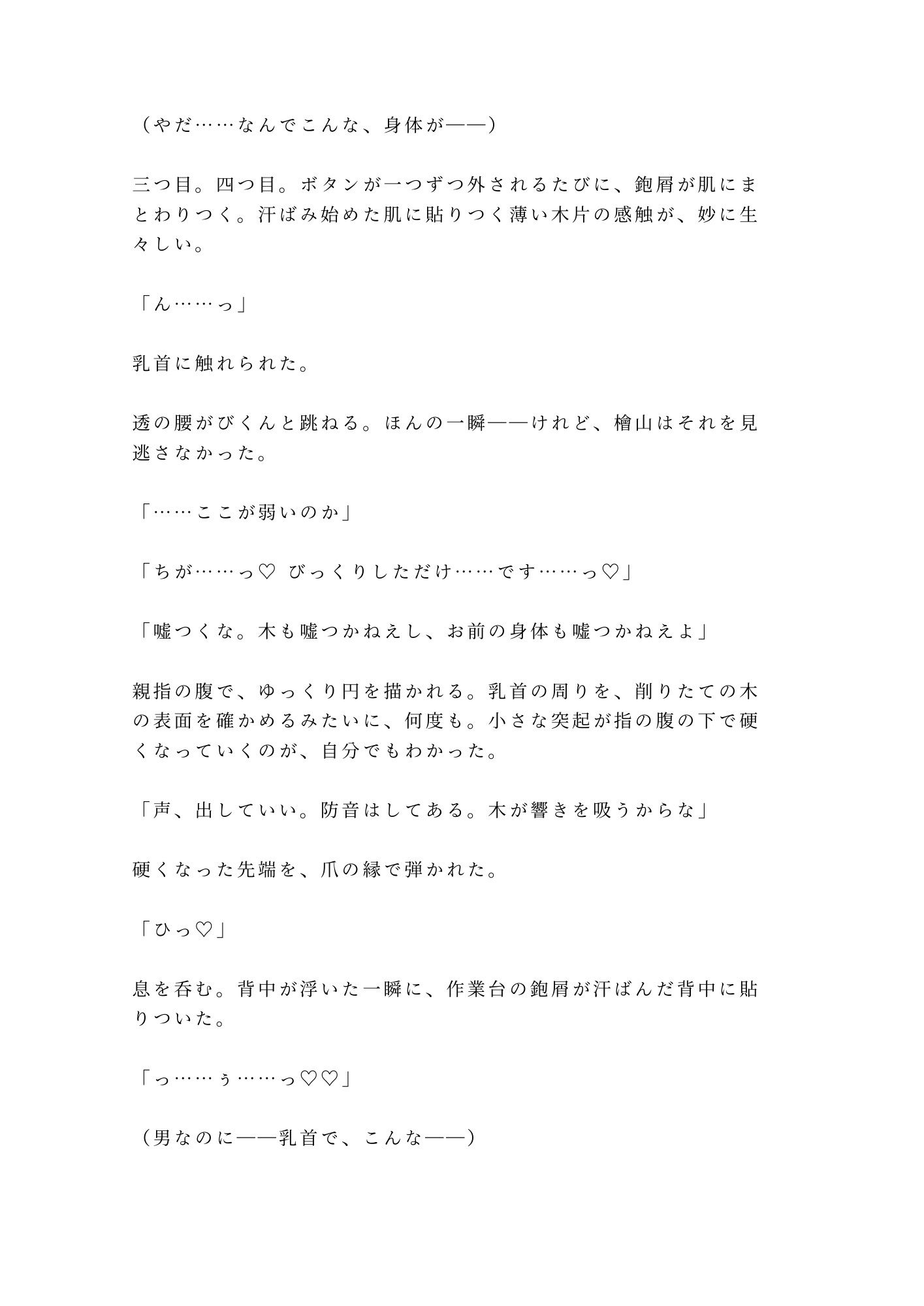 「お前が一番いい木目してる」深夜の工房で木工職人に鉋をかけるように削られ四回中出しで一点モノに仕上げられる話 サンプル4