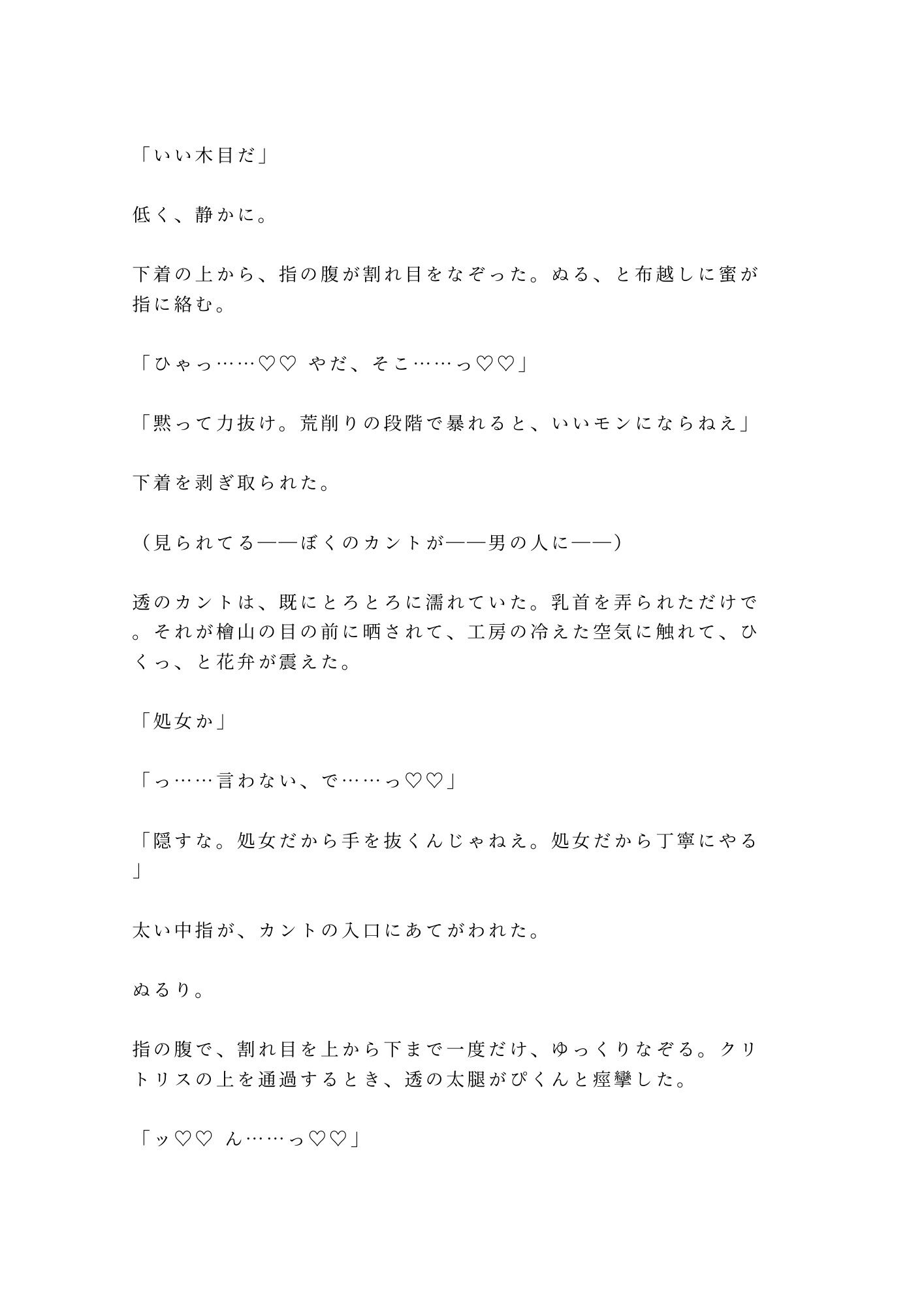 「お前が一番いい木目してる」深夜の工房で木工職人に鉋をかけるように削られ四回中出しで一点モノに仕上げられる話 サンプル6