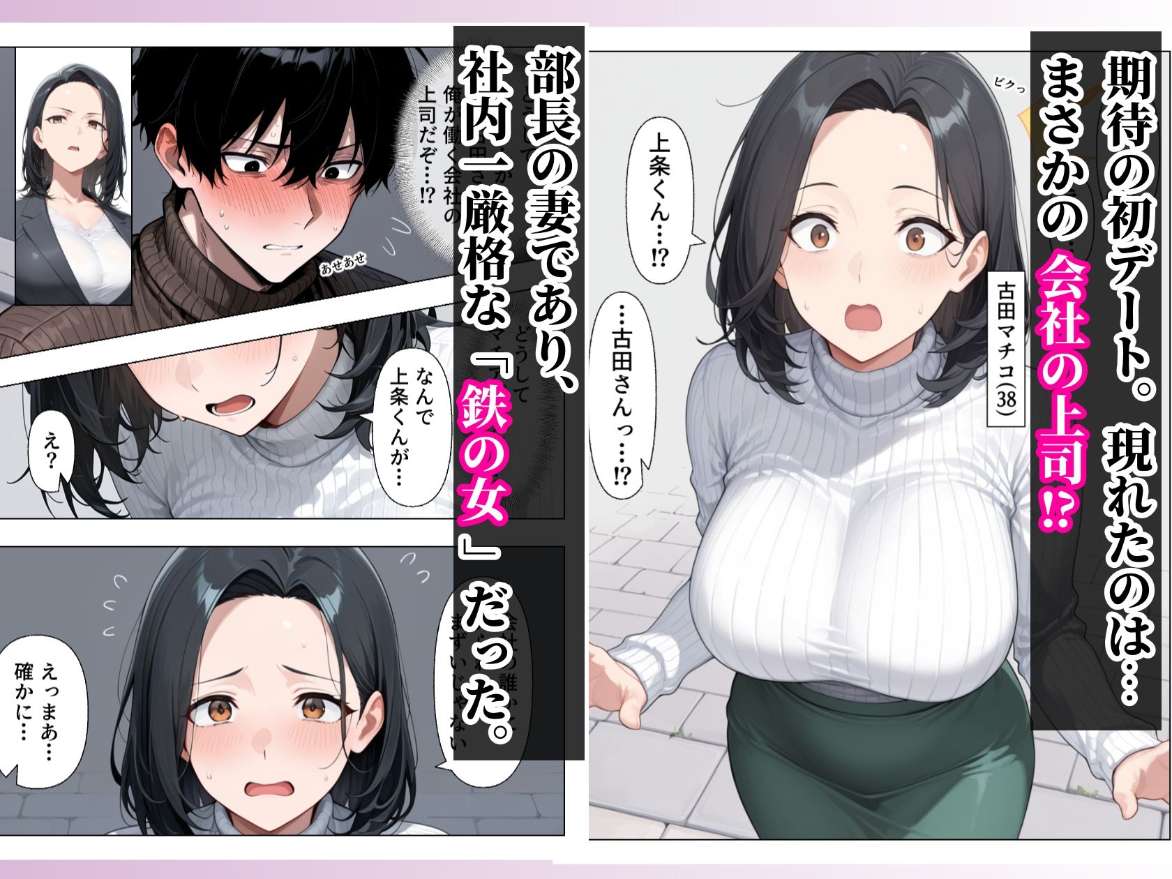 マチアプで出会った人妻は欲求不満な上司だった。デカチン精液まみれで寝とった(NTR)話 画像3