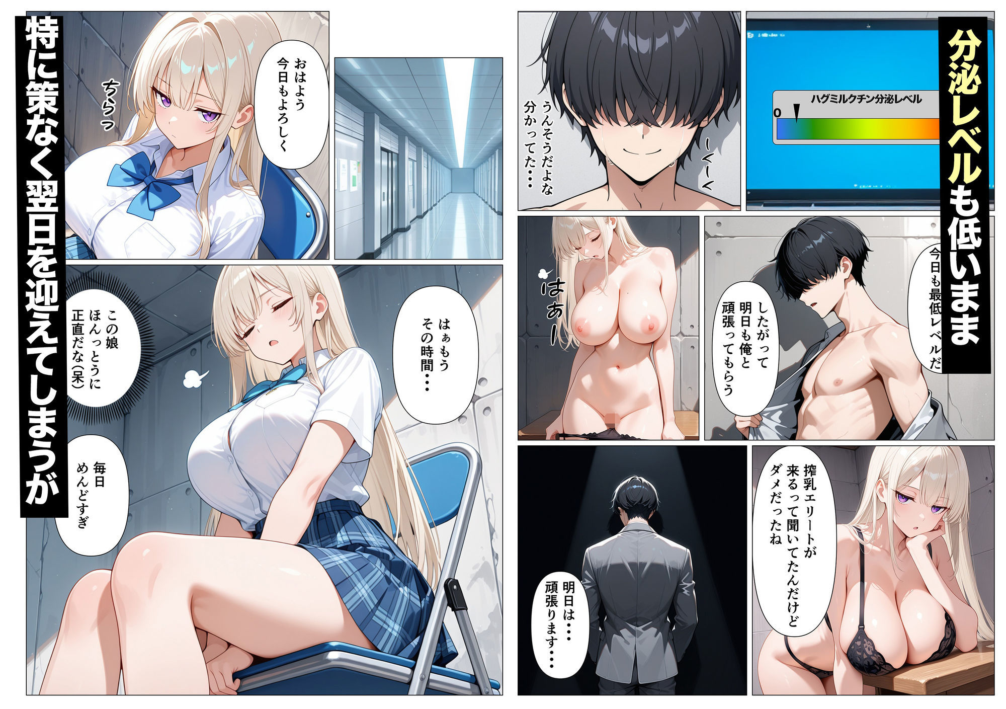 サンプル画像5:神乳ダウナーギャルの専属搾乳係に選ばれたのは僕でした(かのん絵師) [d_735977]