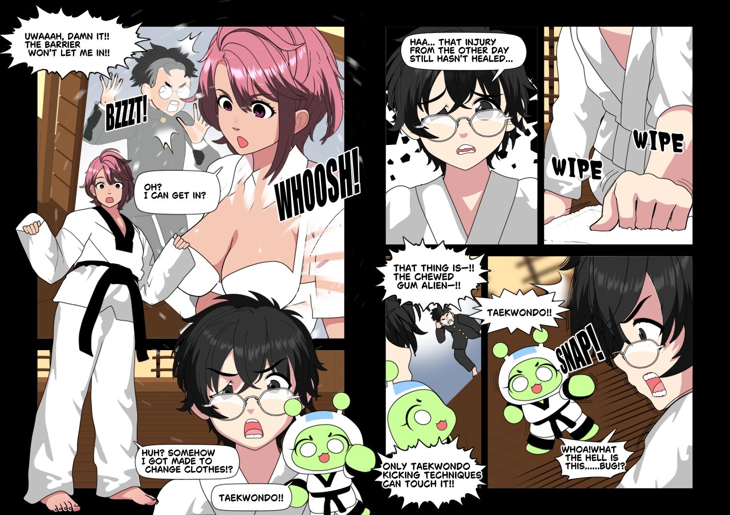 ANIME-GIRL-TAKEWONDO-KICKのサンプル画像4