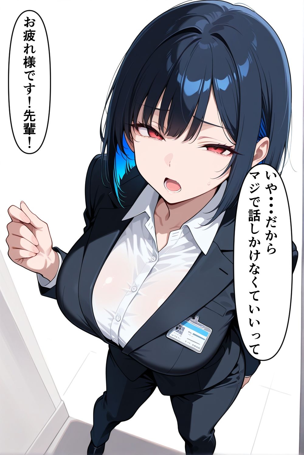 僕を嫌ってる先輩が僕のデカチンポにはチョロかった。 画像1