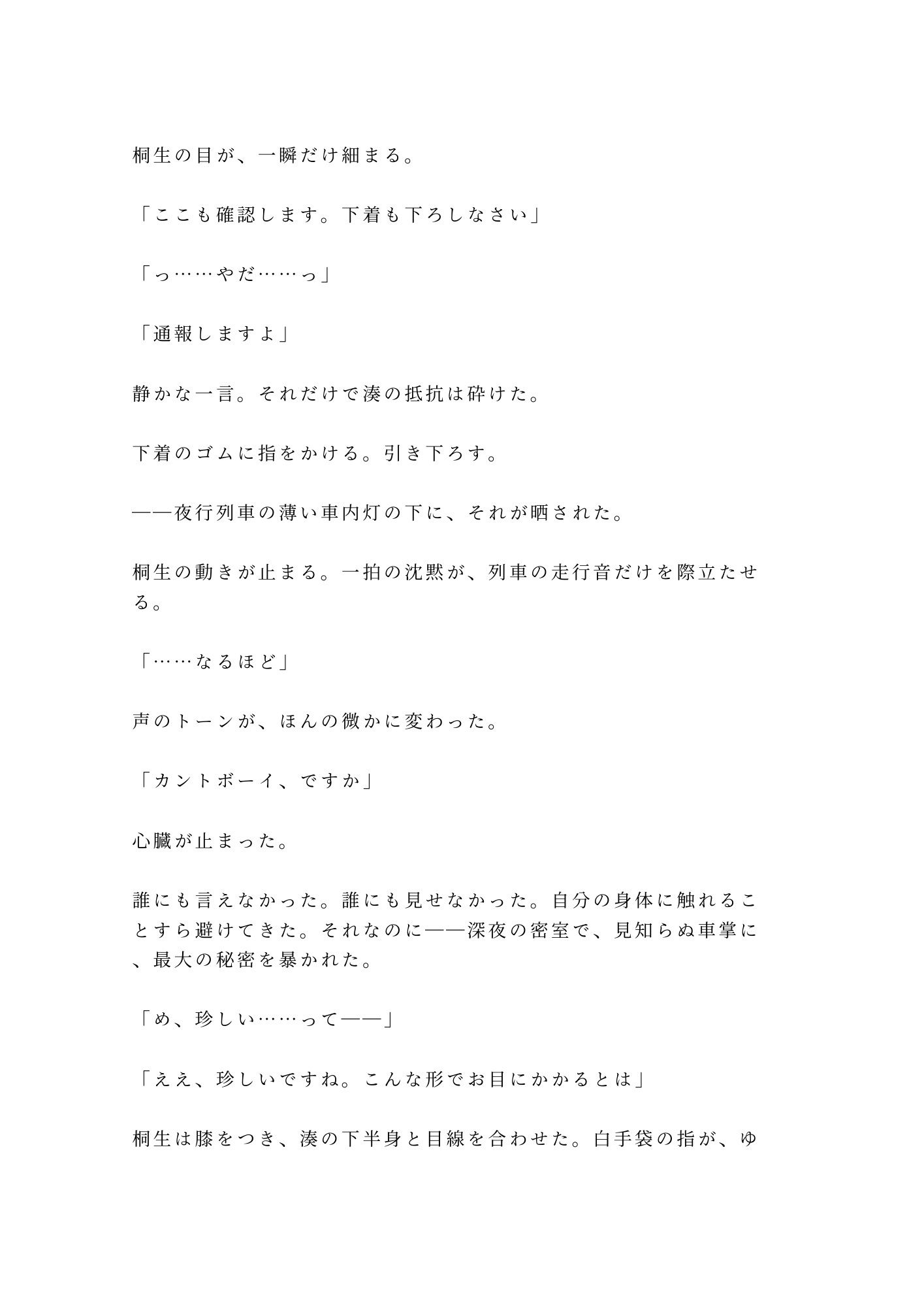 「終点まで降りられませんよ」大学生が深夜の寝台特急で、車掌に個室ごと施錠されるカントボーイ 5枚目
