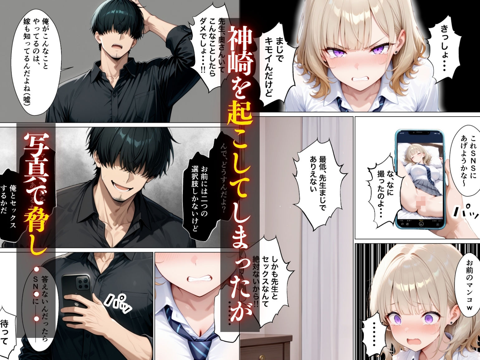 サンプル画像5:まじめ処女の教え子ギャルがクズ教師に開発される話(たむりん) [d_736453]