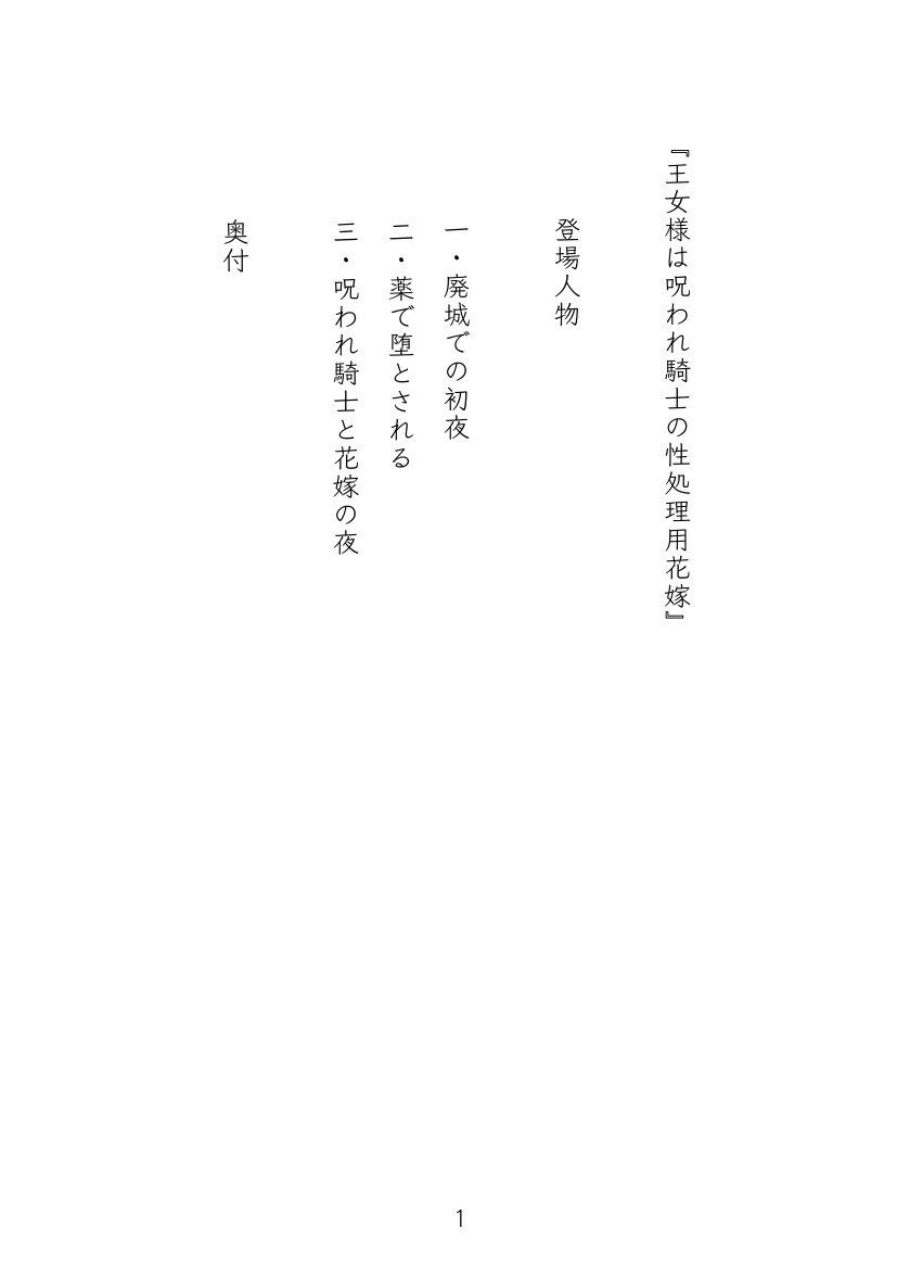 王女様は呪われ騎士の性処理用花嫁 画像2