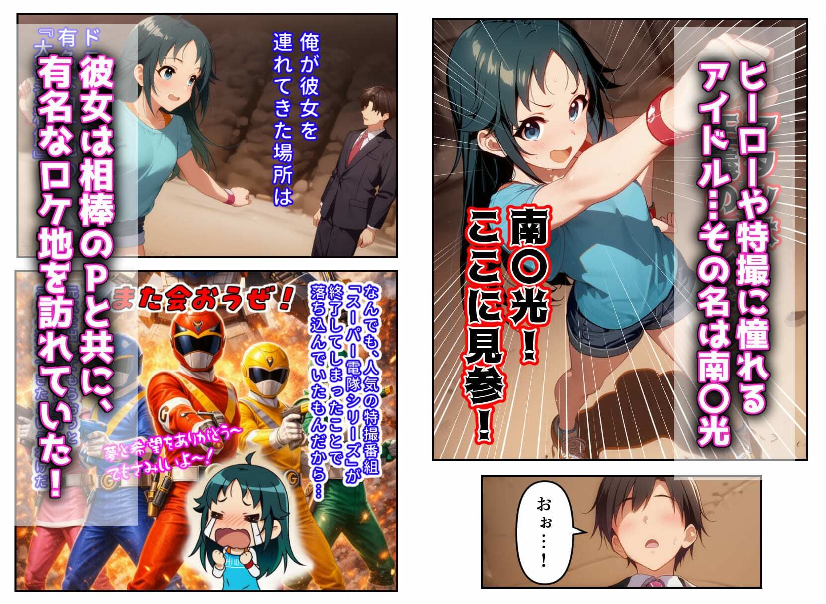 サンプル画像2:発情アイドルとペロリストP。 ヒーロー目指してエッチな改造手術(にんにく注射器 2号店（ロリ）) [d_737231]