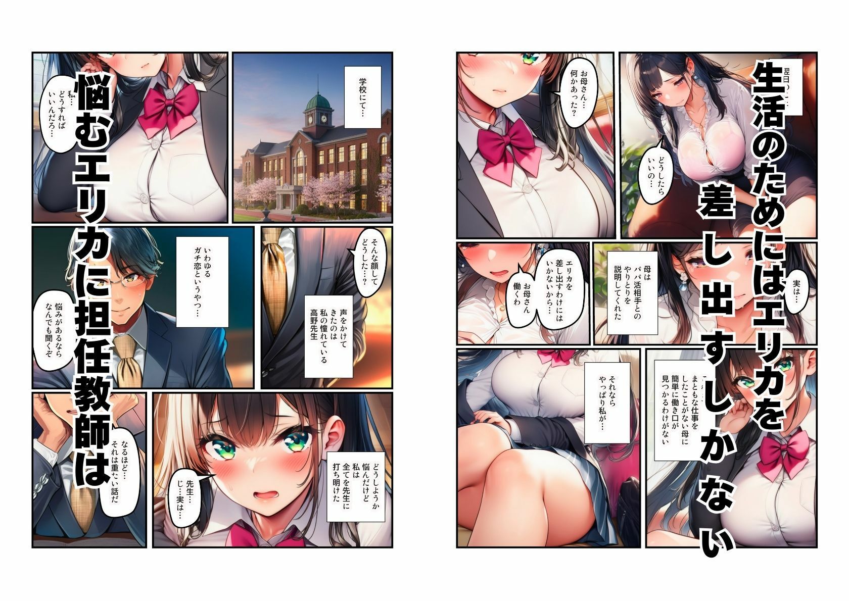 JKが母（熟女）の代理でパパ活したら担任教師がパパになった話 画像4