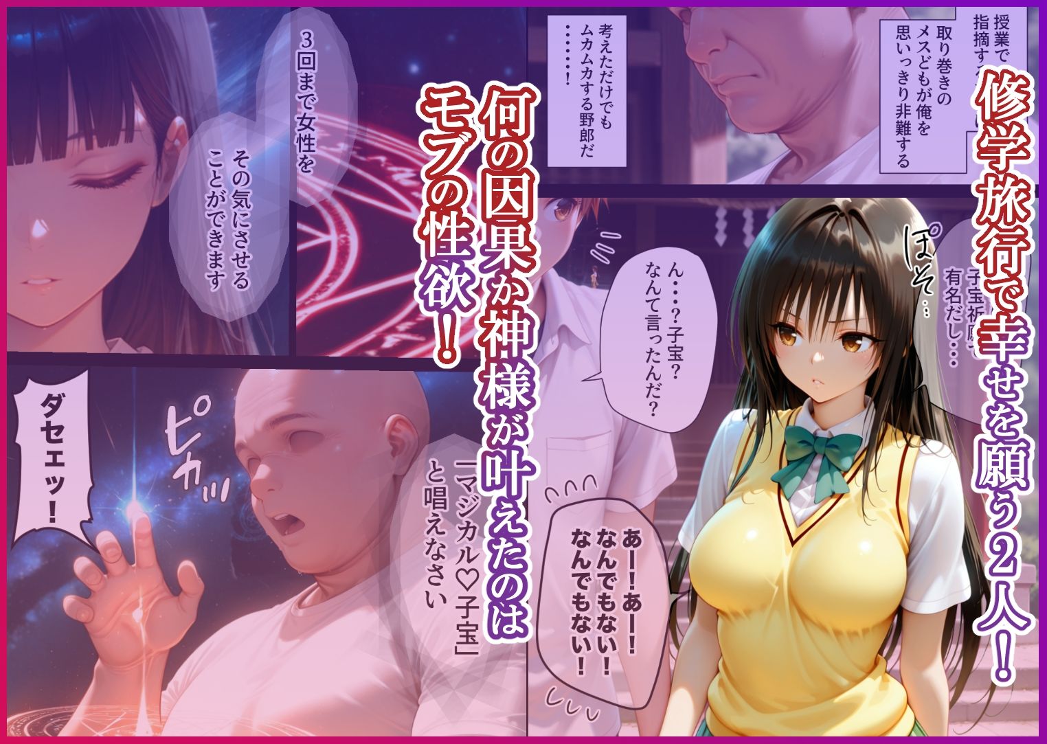 淫紋によって快楽 何度もイかされ寝取られる 古○川編 画像1