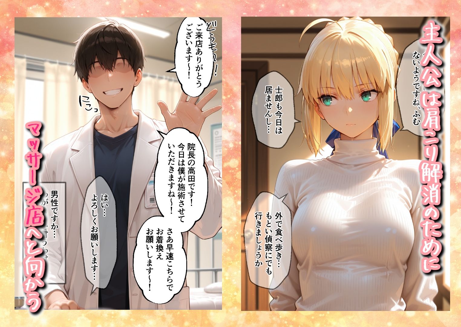 媚薬入りアロマで子宮にキス「先生、これってマッサージですか？」無謀にもイかされまくる話〜騎士王編〜 画像1