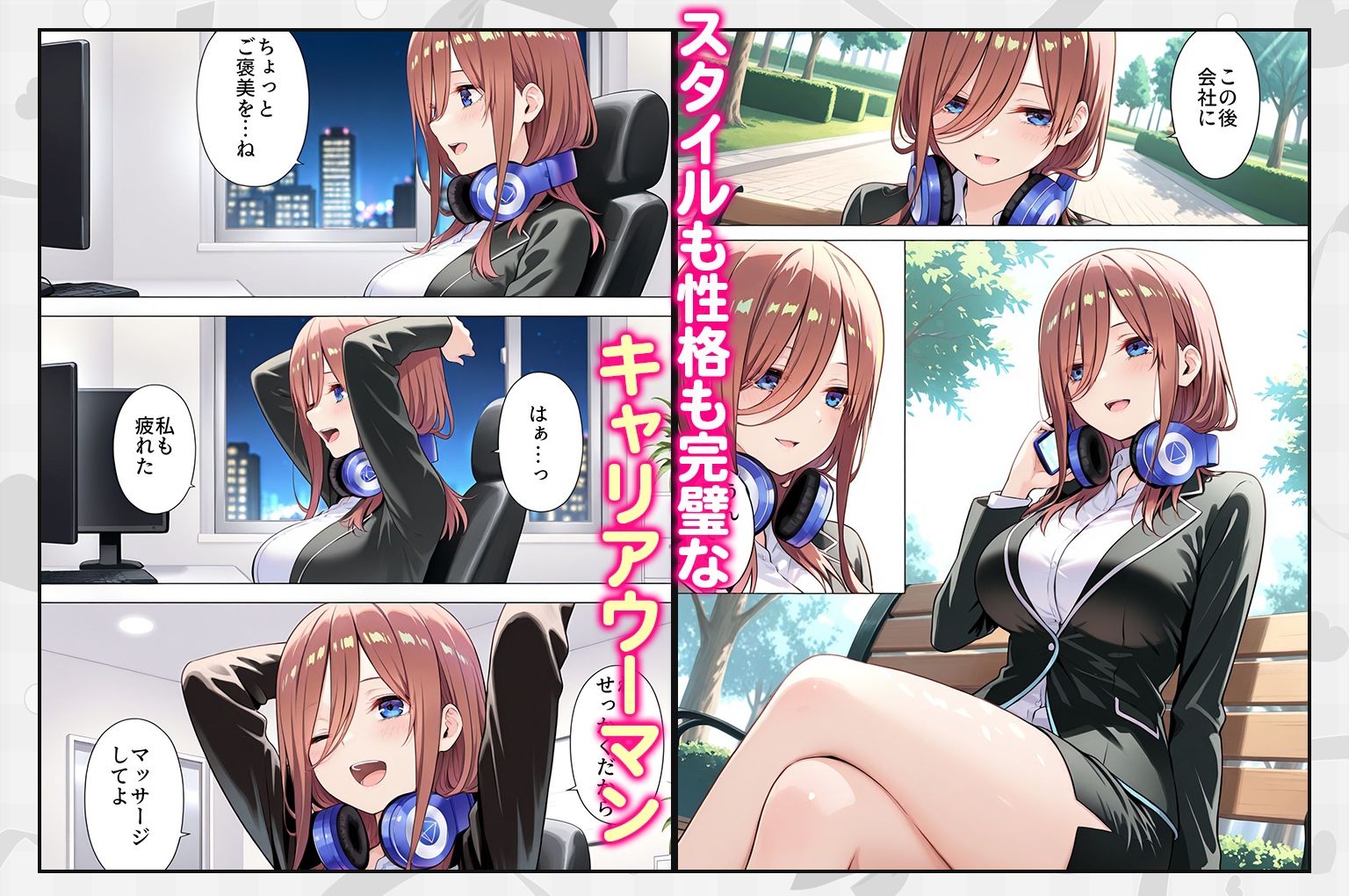 五等分の恋の上司〜誰もいないオフィスで禁断の行為をする中野三玖さん 画像1