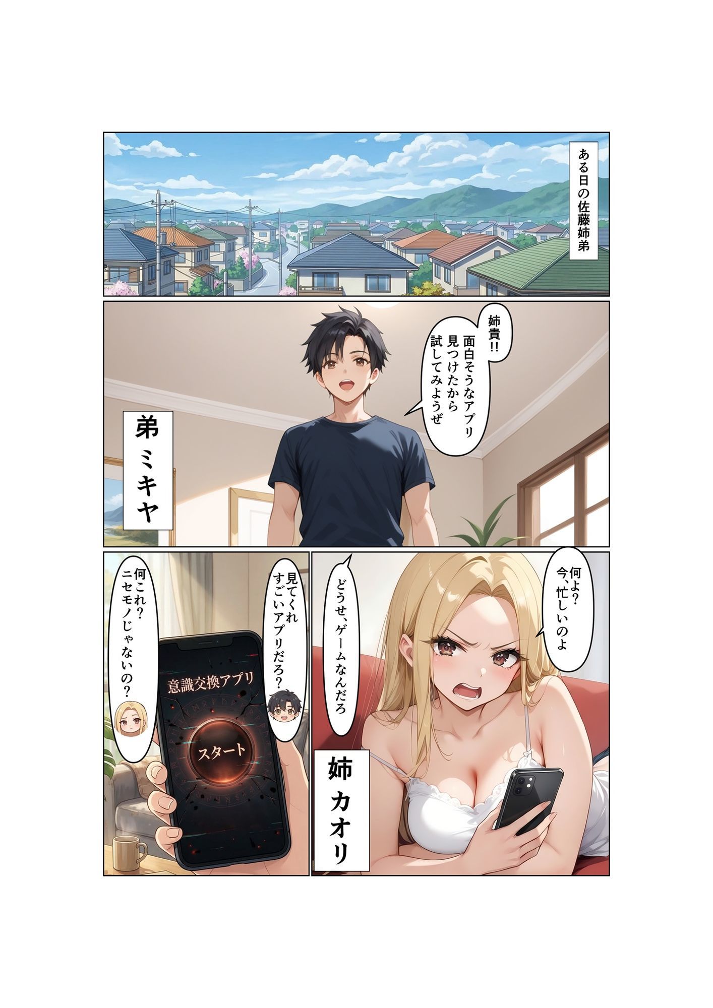 姉弟交換！！双子の弟は姉のカラダで女の快楽を知る サンプル1