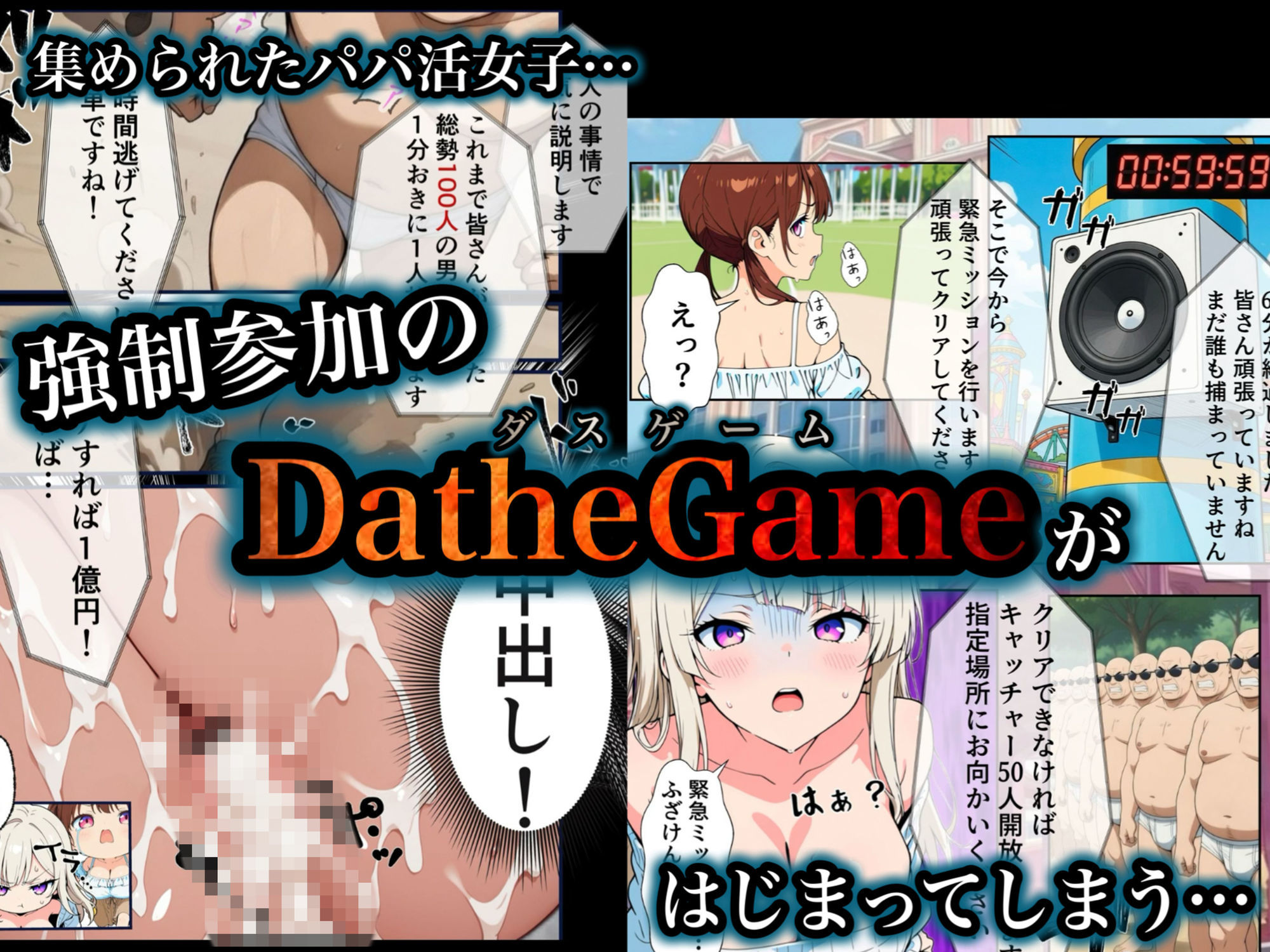 【無料エロ漫画】d_740659 DatheGame〜悪徳パパ活女を捕まえれば全員中出し〜(転生したらサークルだった)