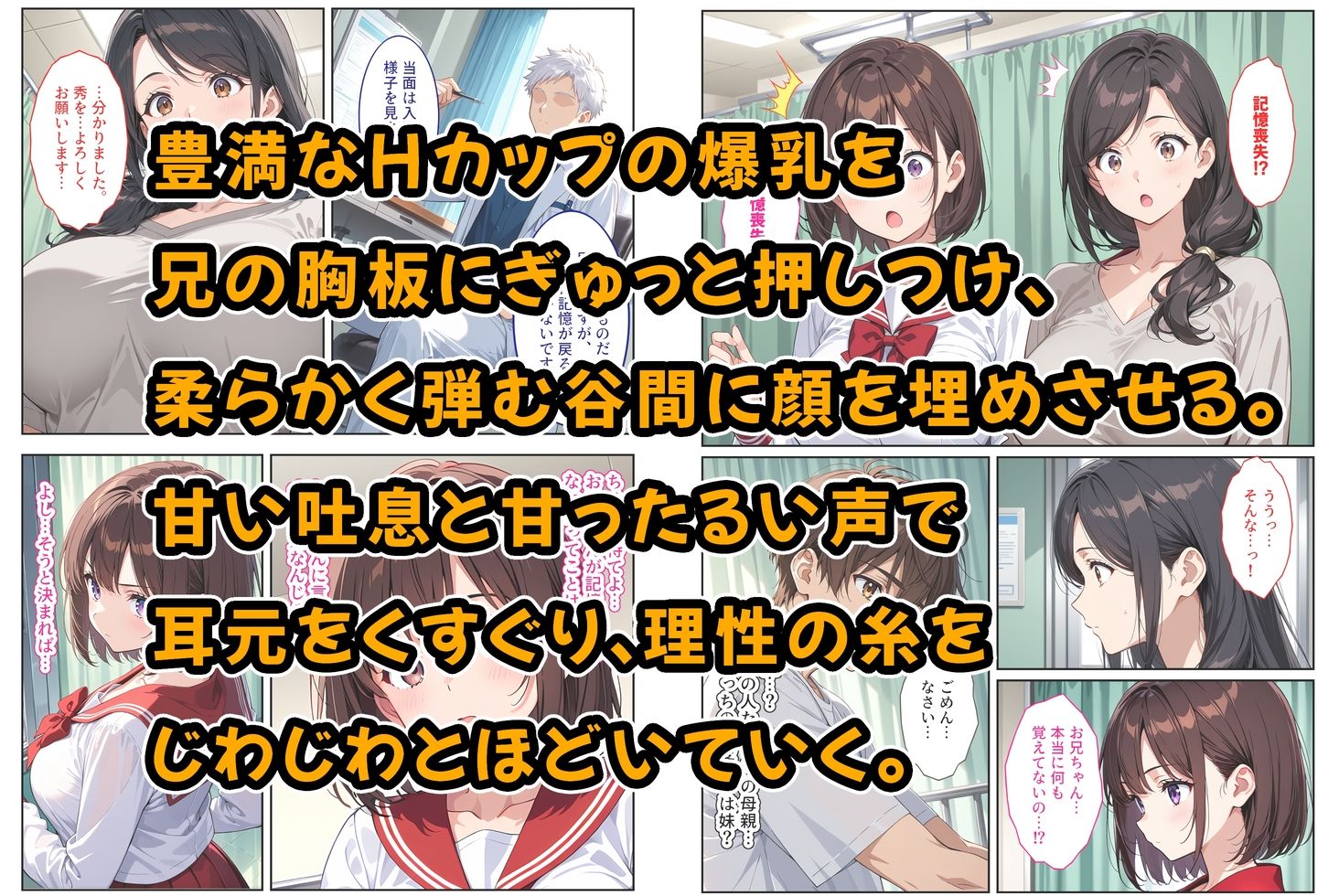 記憶喪失の兄を騙して中出しセックスをねだってくる爆乳妹〜たわわに実った妹おっぱいに欲情して我慢できない〜 画像4