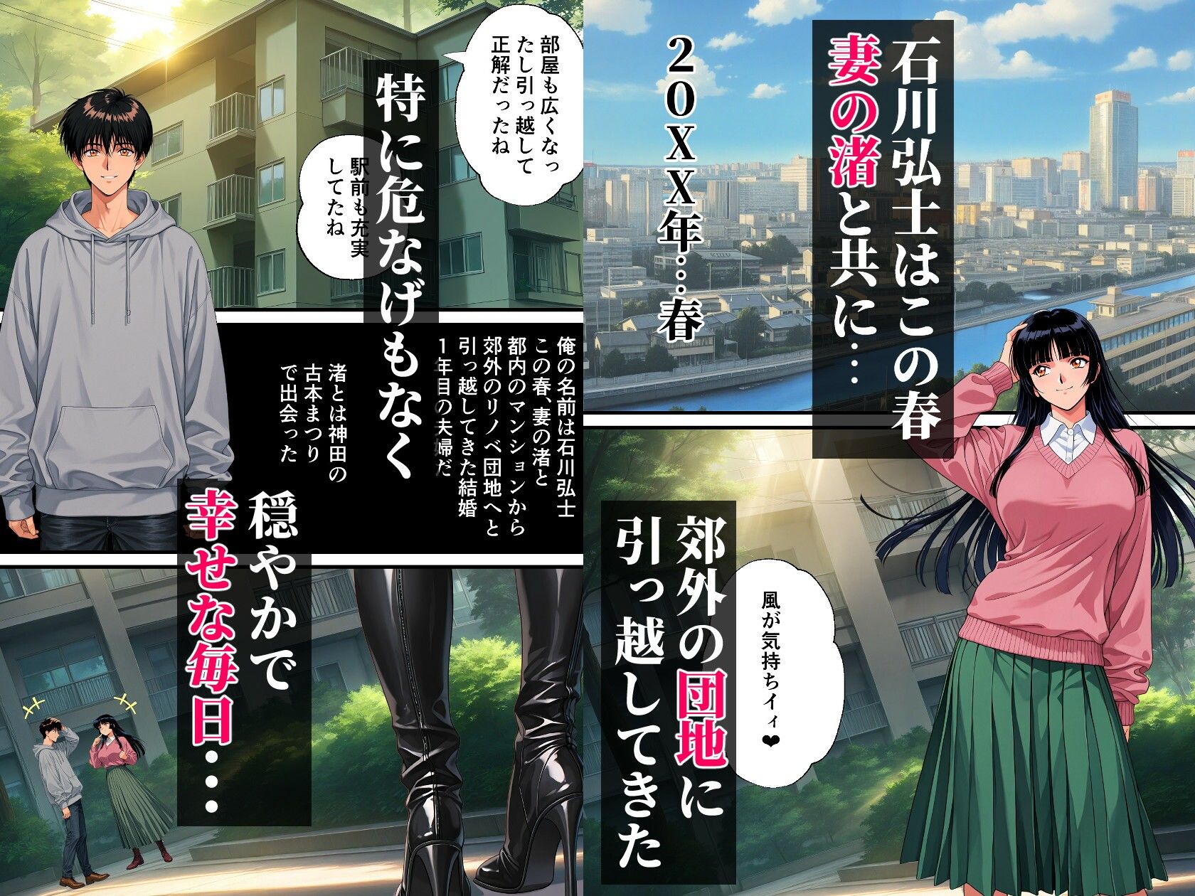 団地妻NTR〜清楚妻が早漏雑魚ちんこ（ダンナ）に欲求不満爆発？ NN（生中だし）オフ会しちゃった話〜 画像1