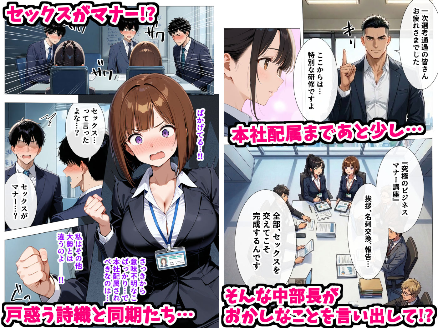 セックスはビジネスマナー!?新入社員を生ハメ中出し研修〜オフィスではセックスが新しい挨拶と評価基準になりました〜3