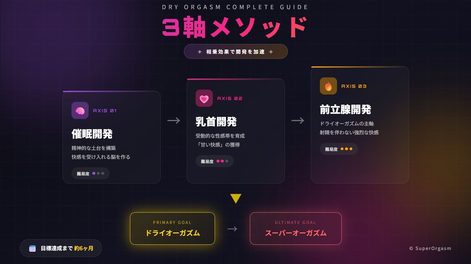 ドライオーガズム6ヶ月完全開発ガイド 催●・乳首・前立腺の3軸メソッド 画像3