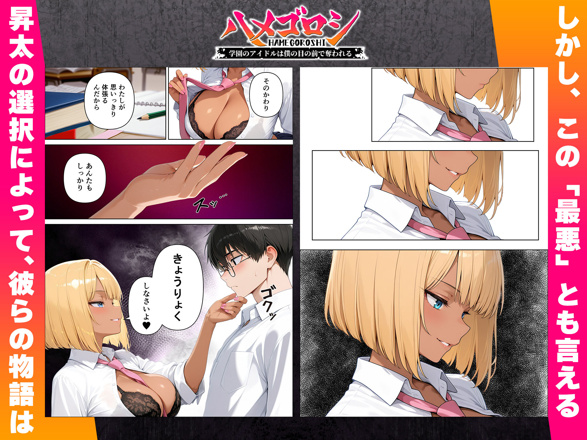 【無料エロ漫画】d_741455 【本編345P!フルカラー】ハメゴロシ〜学園のアイドルは僕の目の前で奪われる〜(HIDESACHI)