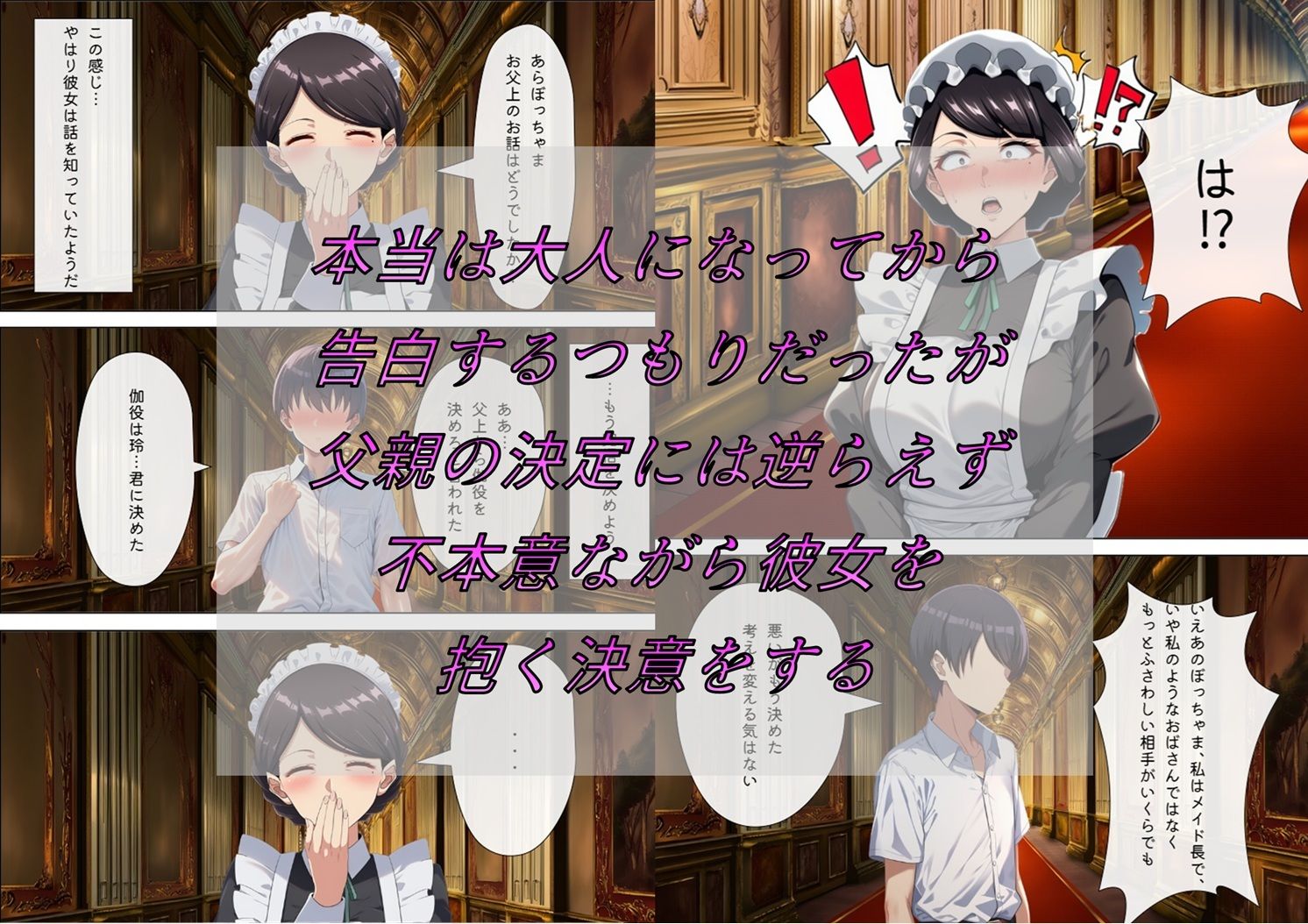 メイドで童貞卒業するよう言われたので昔から好きだった行き遅れ処女メイド長を寵愛して孕ませる話 画像2