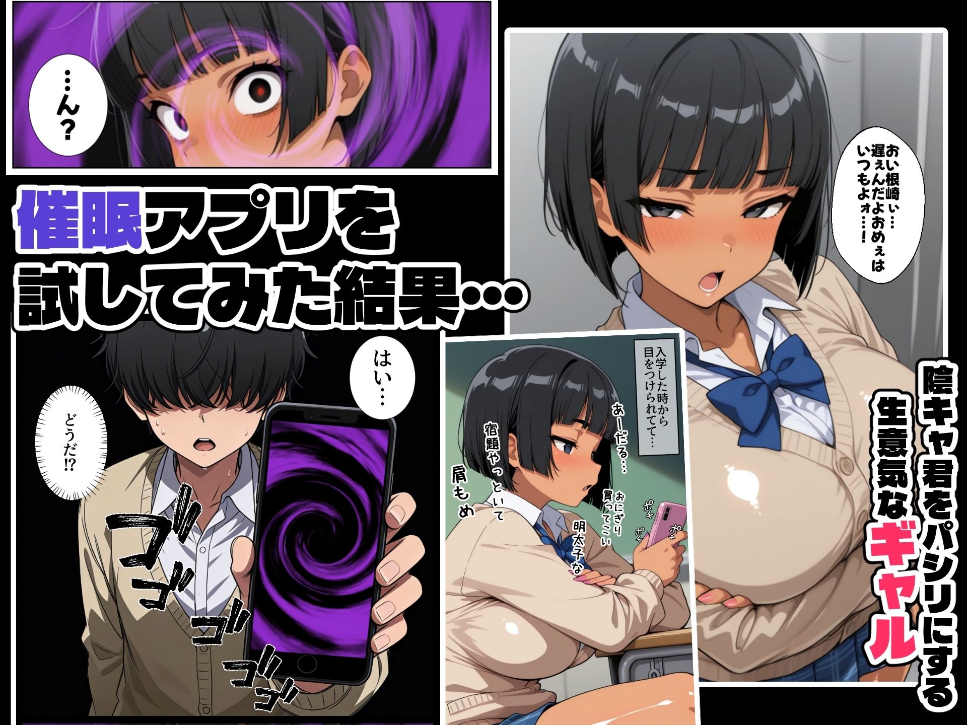 陰キャがギャル二人を催●アプリで完全支配 画像2