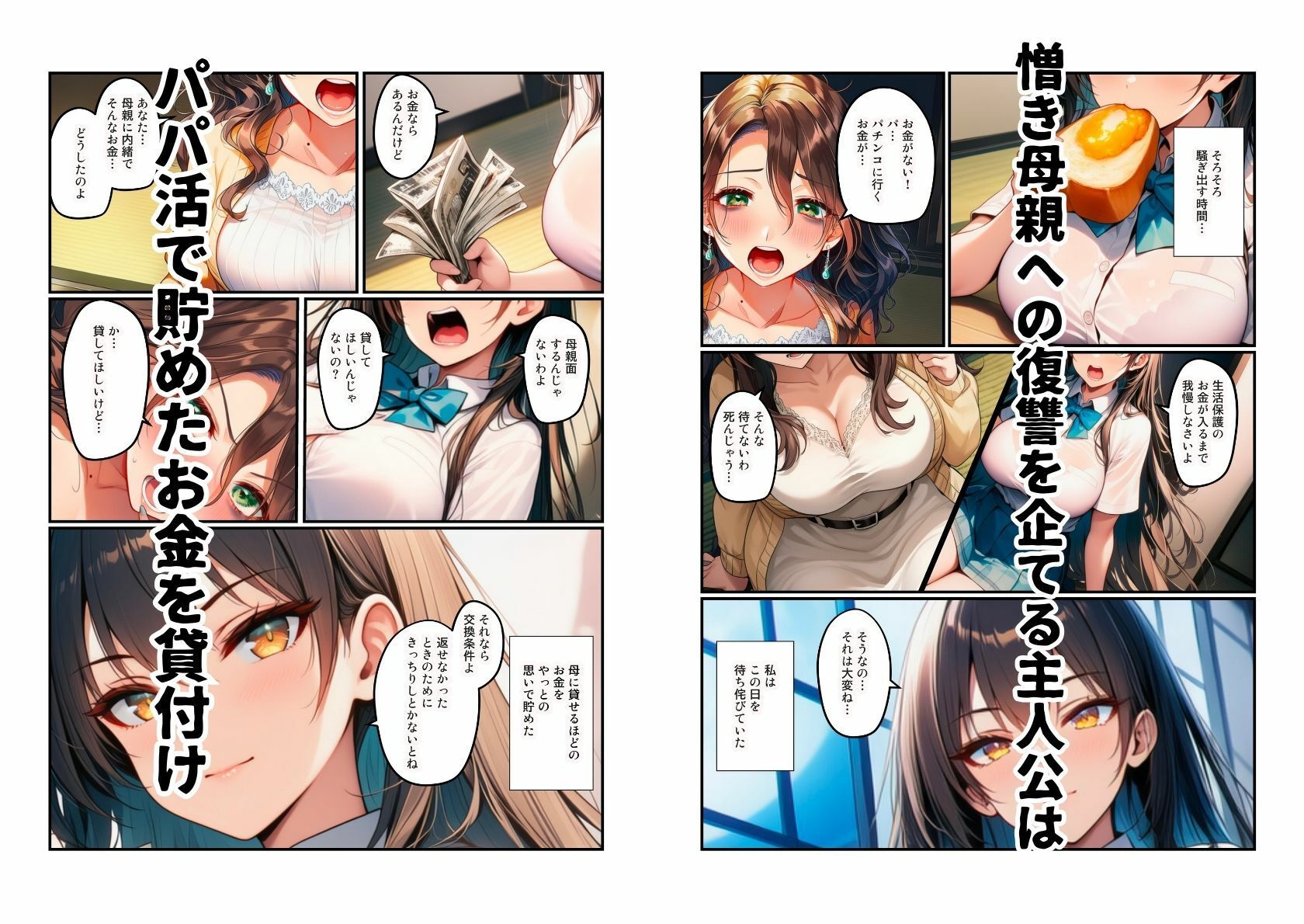 パチンカスのシンママ（熟女）をパパ活している娘（JK）が完全飼育する話 画像4