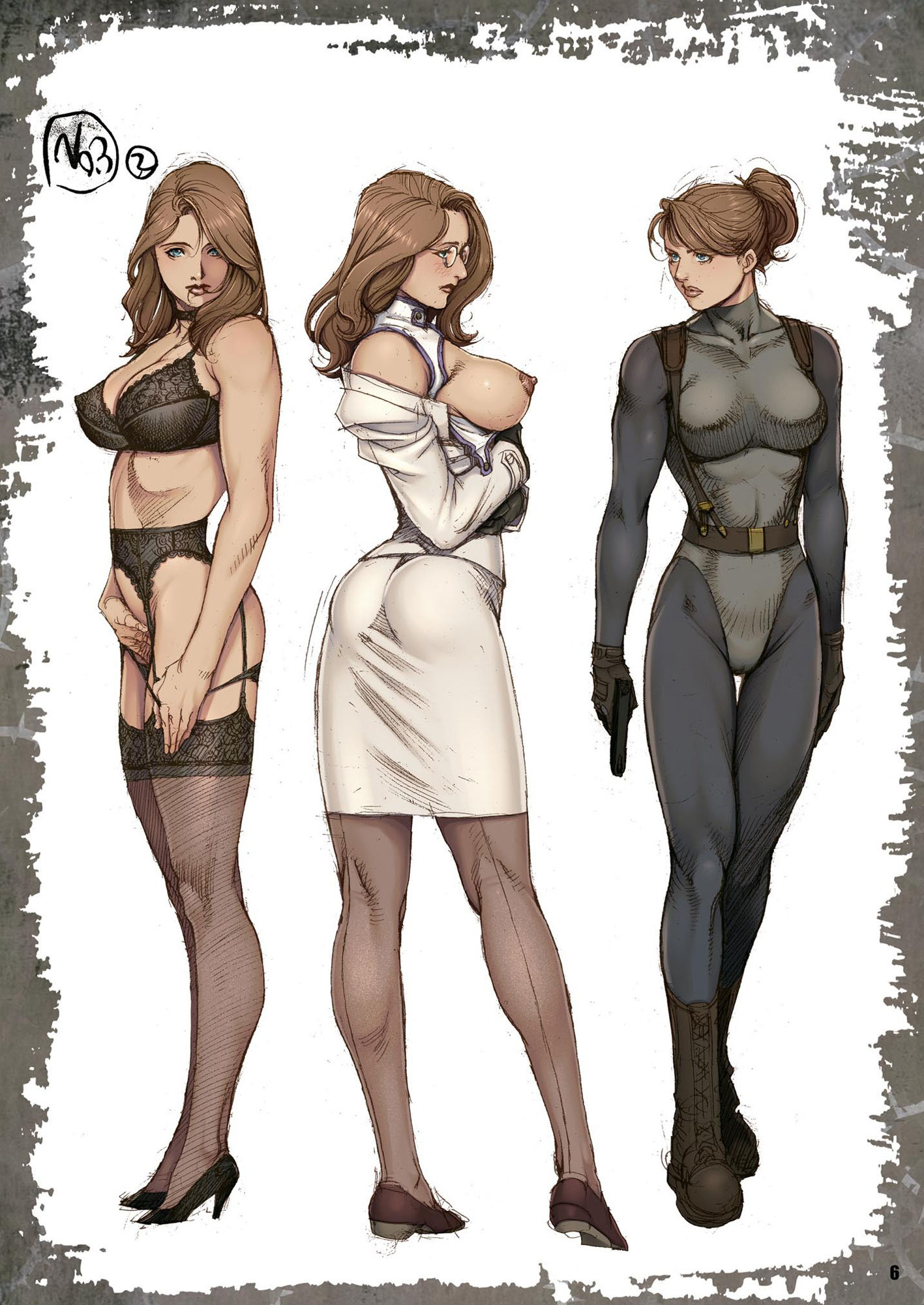 軍服を着こなす女性軍人たちのセクシーなラフデザインが詰まったフルカラー画集