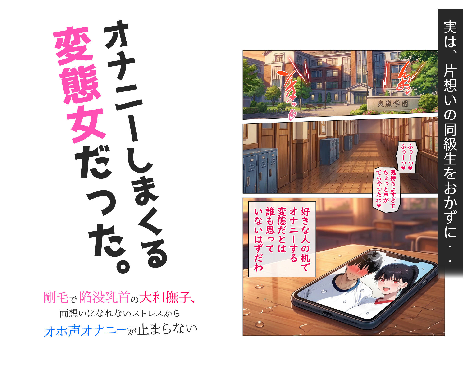 剛毛で陥没乳首の大和撫子、両想いになれないストレスからオホ声オナニーが止まらない 画像3