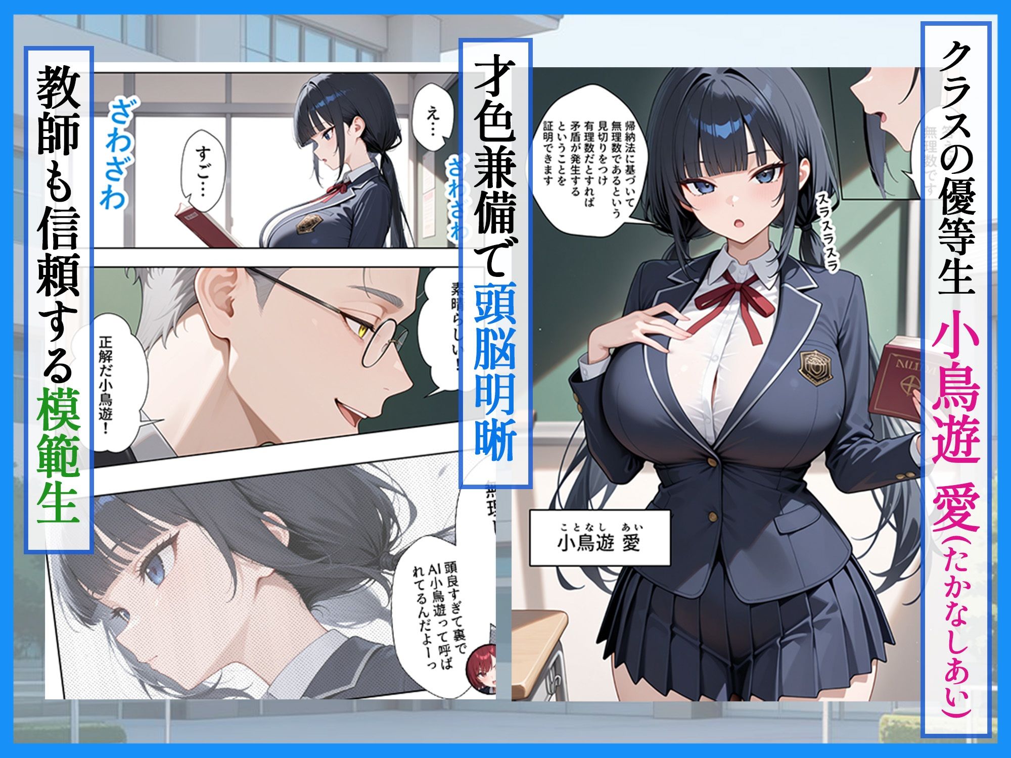 優等生の裏の顔 大好きな先生の弱味を握って寸止めの果てに中出しさせる話1