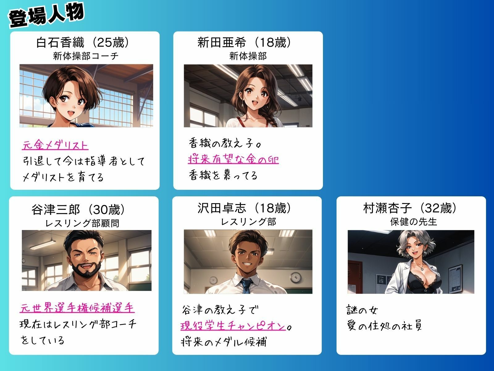 媚薬の海で溺れた妖精（新体操部）前編  〜教え子の前で牝堕ちした金メダリスト〜 サンプル1