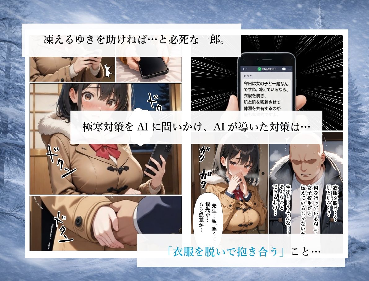 ストーブ故障で凍えている内気美女の教え子を中出しセックスであっためてあげる話 画像4