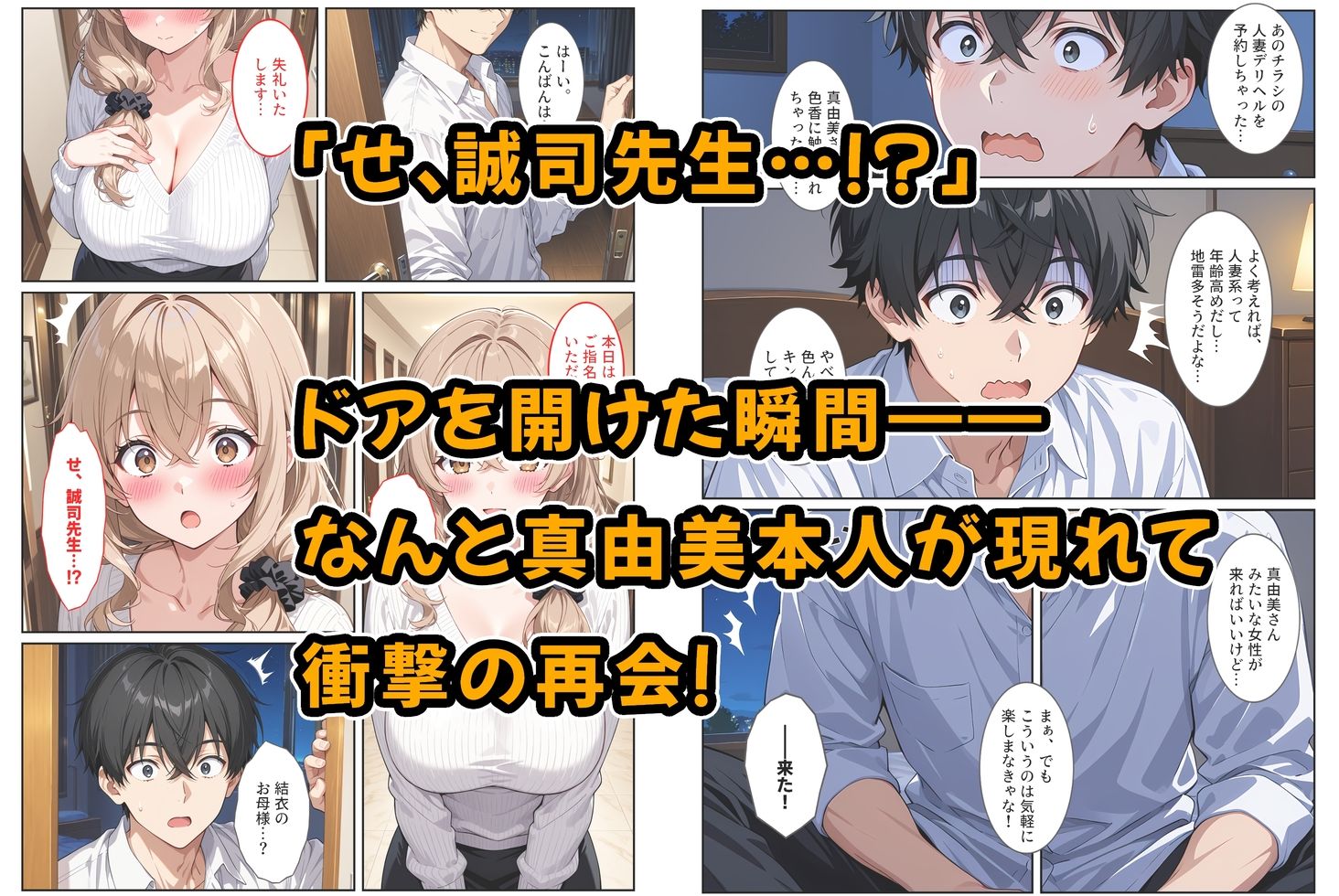 【エロ漫画】デリヘル呼んだら教え子のママが来たので孕ませました〜娘も一緒に種付けて腹ボテ家族に〜3