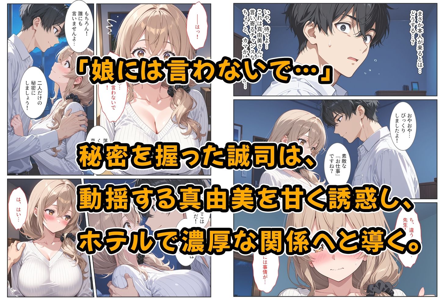 【エロ漫画】デリヘル呼んだら教え子のママが来たので孕ませました〜娘も一緒に種付けて腹ボテ家族に〜4