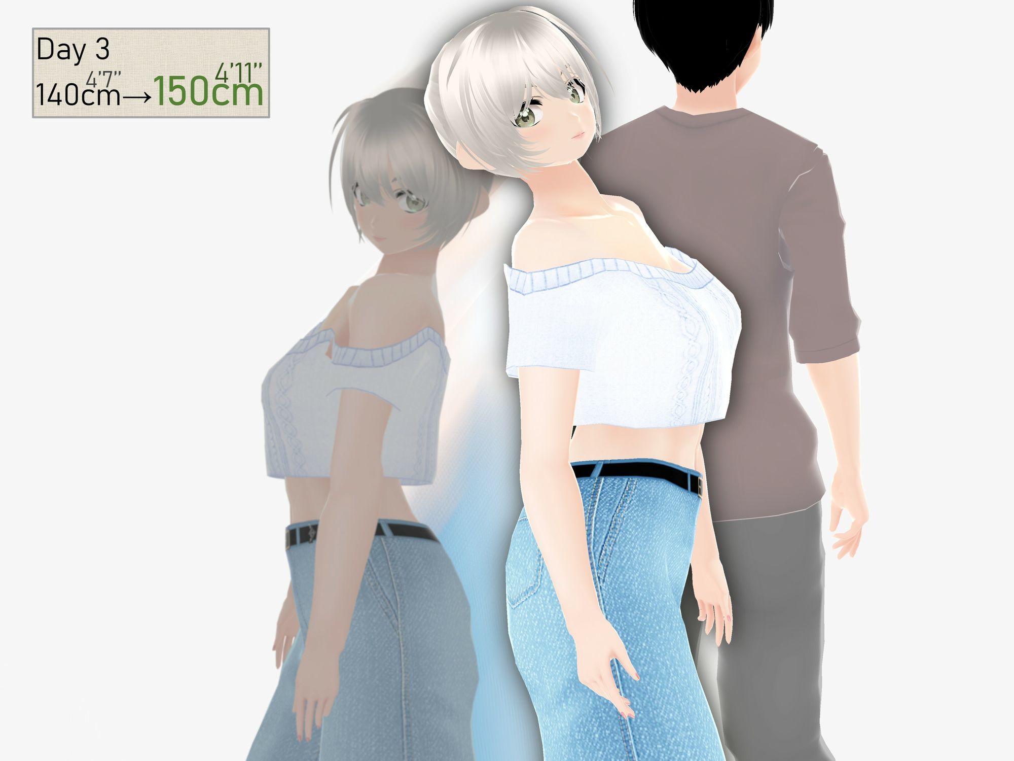 女子だけデカく 男子を追い抜く 成長音〜測定バー編〜 サンプル7