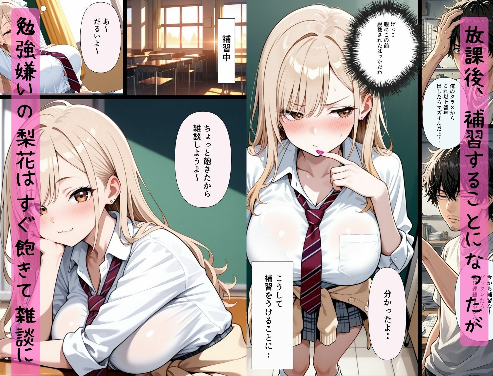 成績超悪の生意気ギャルは実は処女。放課後の補習で担任に「えっち教えて？」とおねだりし、完堕ちする話。 画像2