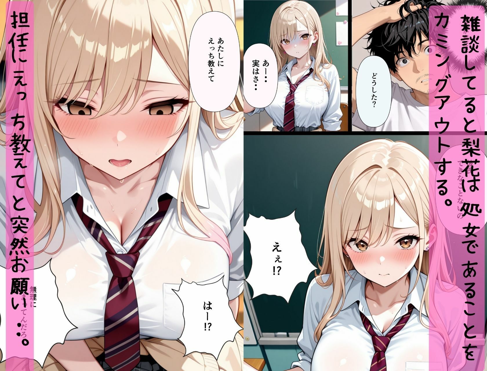 成績超悪の生意気ギャルは実は処女。放課後の補習で担任に「えっち教えて？」とおねだりし、完堕ちする話。 画像3