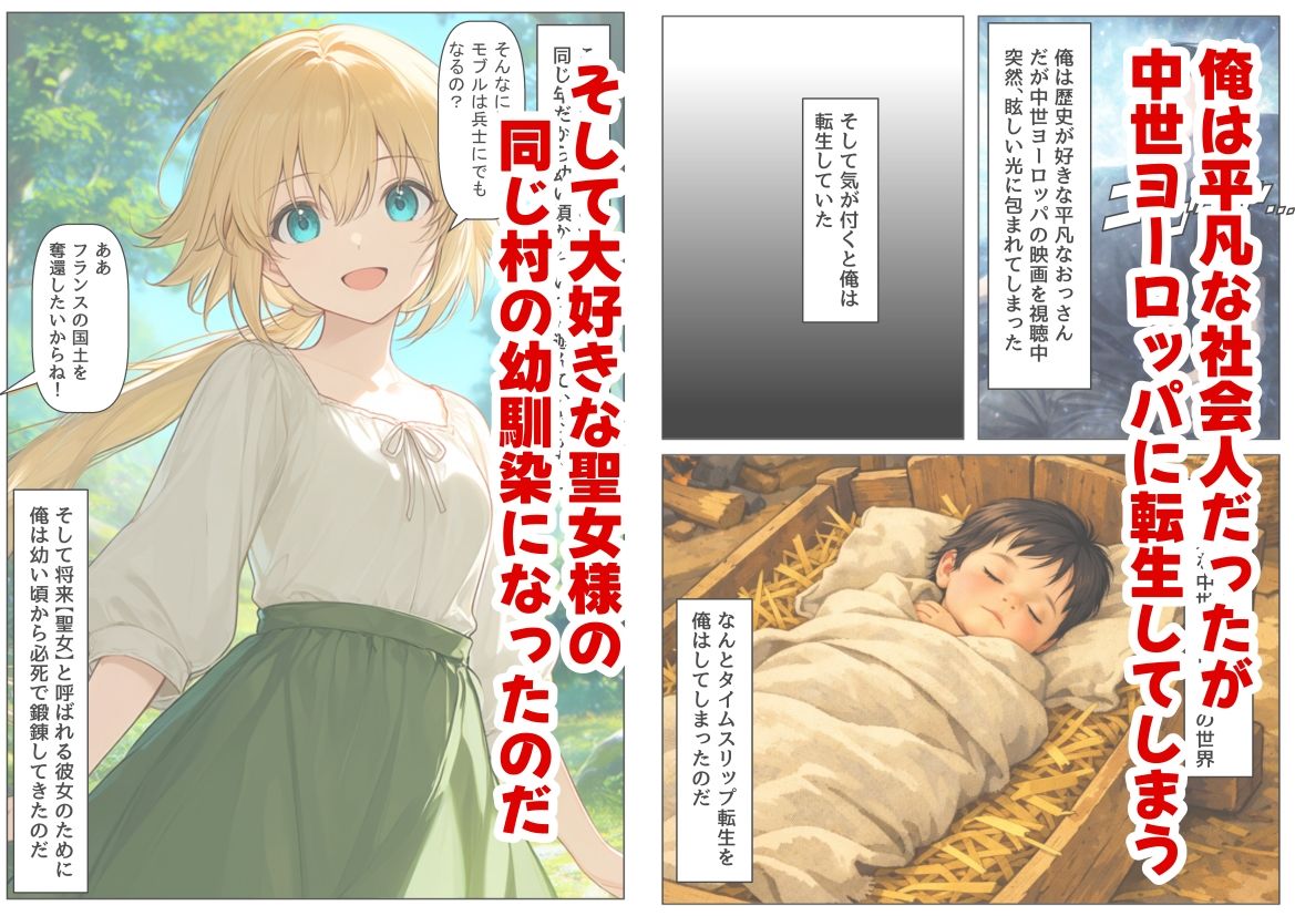 【エロ漫画】ジャンヌダル●の幼馴染に転生した俺は、彼女の悲惨な歴史を変える！！1