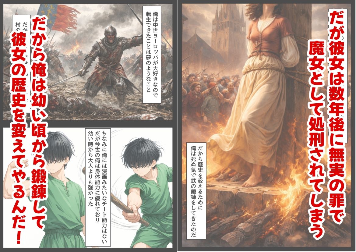 【エロ漫画】ジャンヌダル●の幼馴染に転生した俺は、彼女の悲惨な歴史を変える！！2