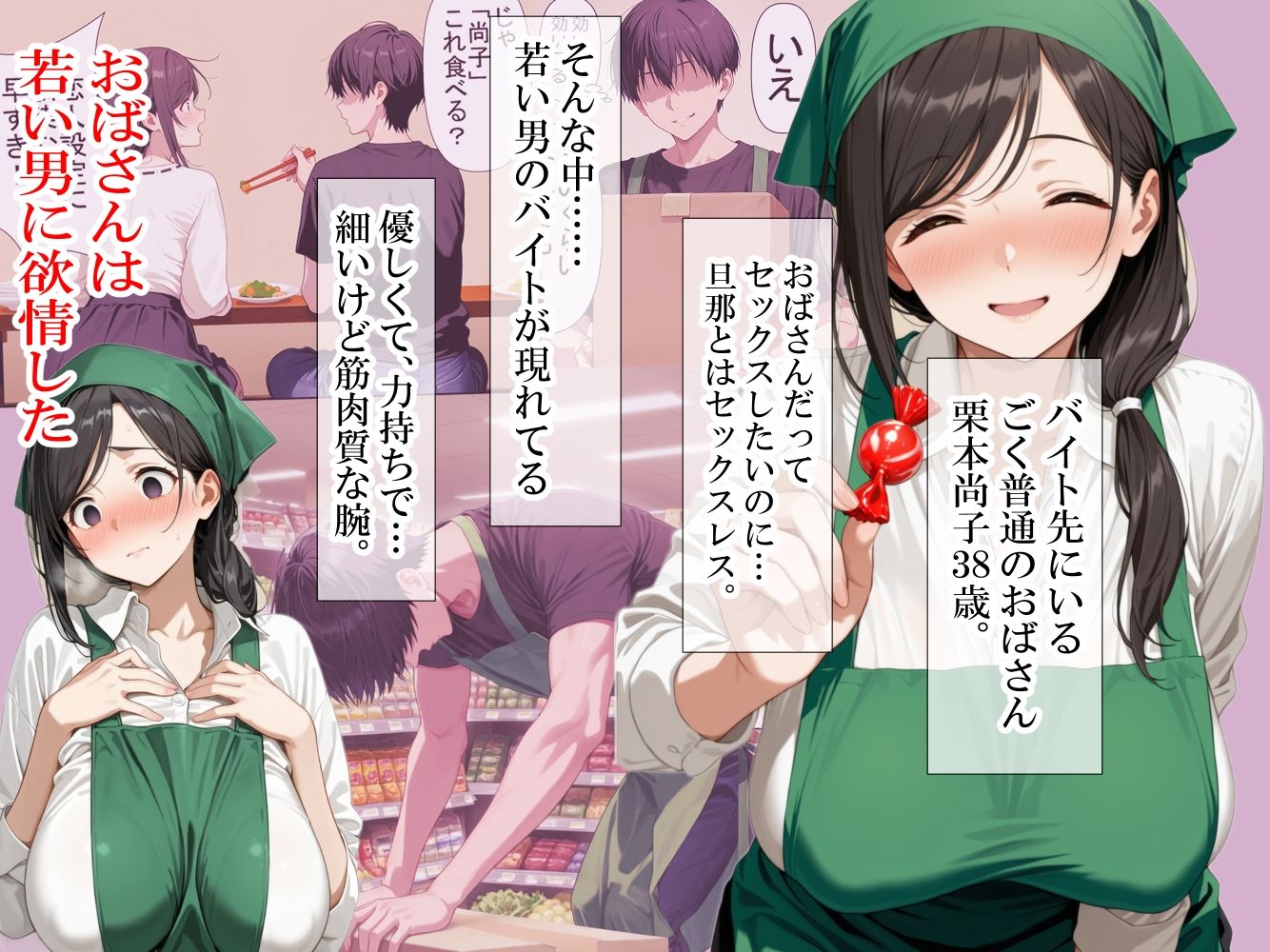 バイト先の清楚なおばさん（38歳）  おばさんだってセックスしたいッ！  硬いチンポで子宮を付いてッ サンプル1