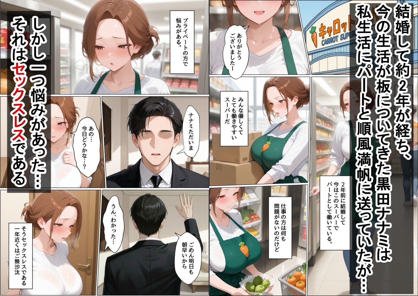 レスなパートの人妻が店長のデカチン中出しセックスにハマった話 画像1