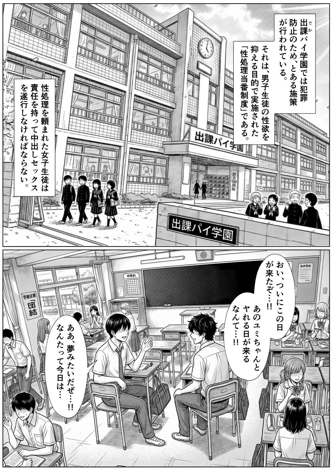 学校一の爆乳美少女が先輩の絶倫中出しで分からせられて全員のオナホに堕ちる話 画像1