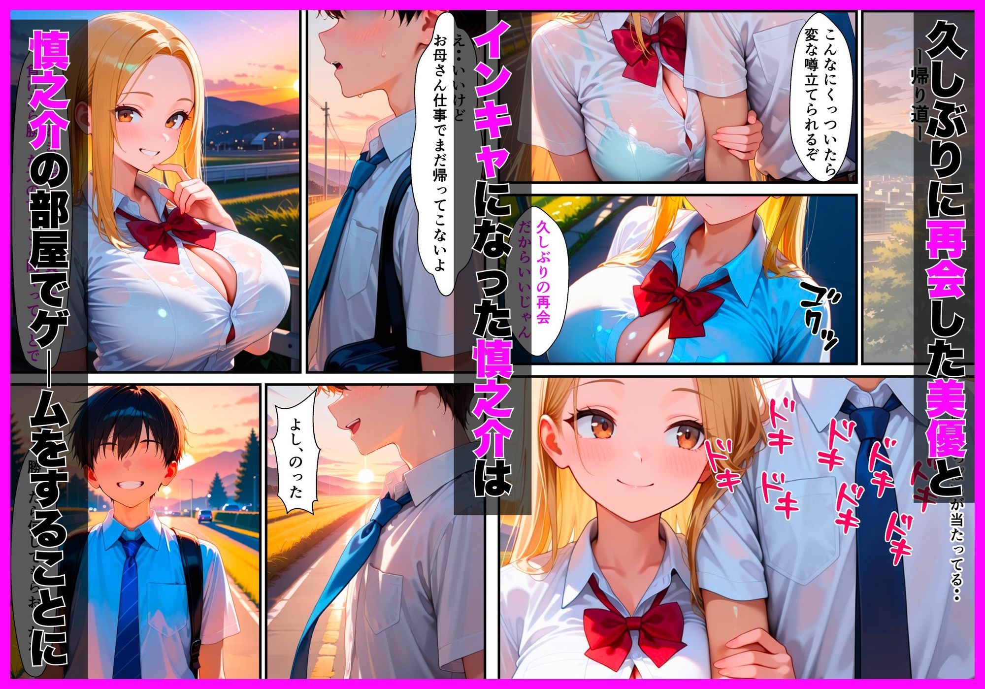 ギャルになって再会した幼馴染に童貞卒業させられて中出しセックスしまくった話 画像2