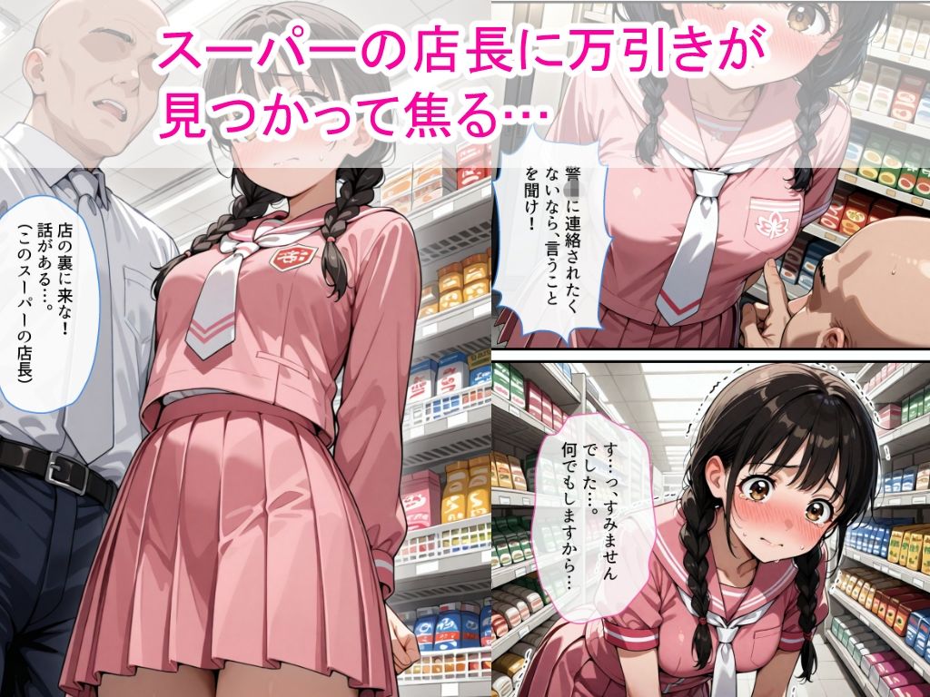 【スマホ快適版】万引きセーラー服女子校生に店長が中出しをした話 画像2